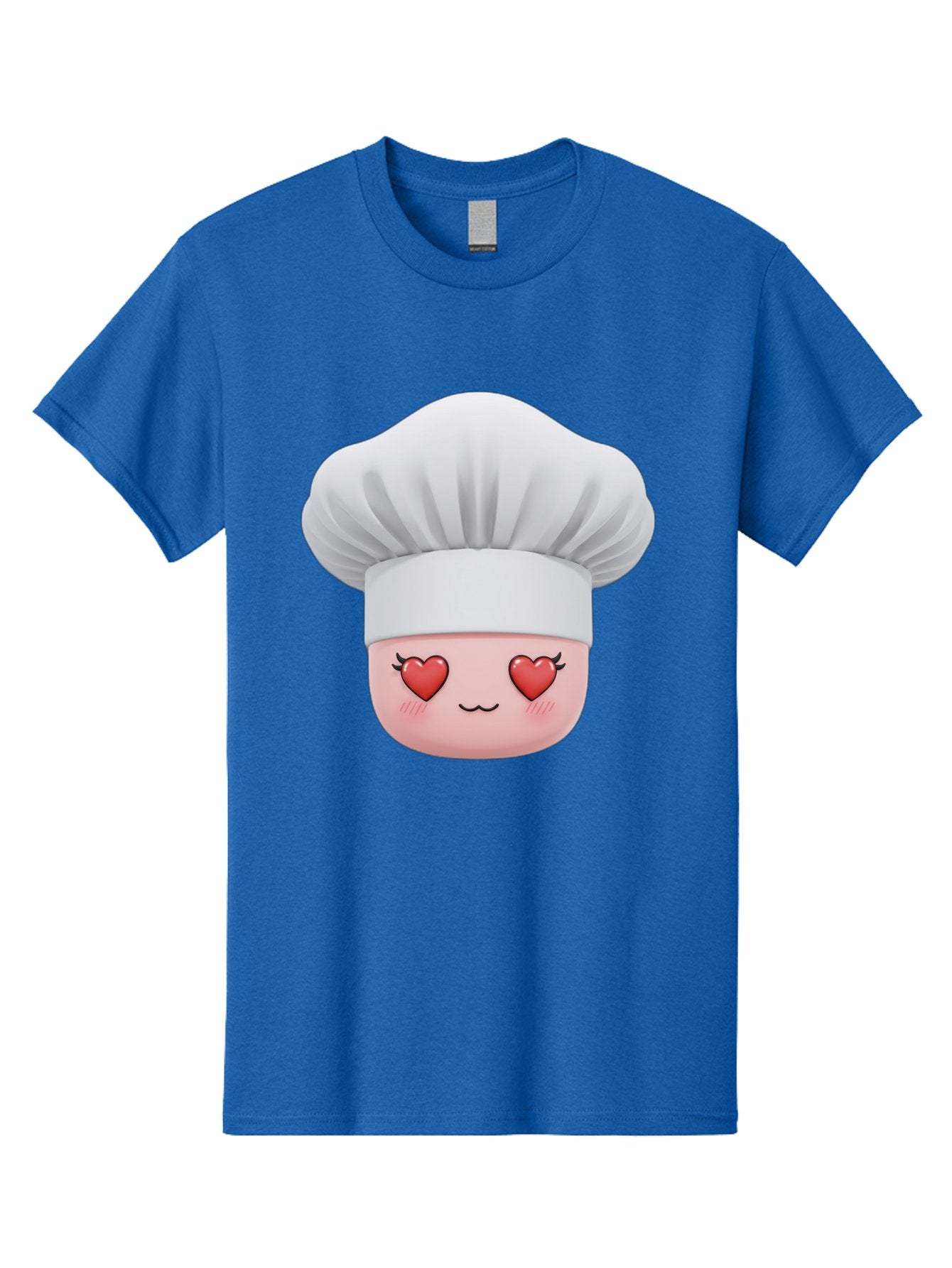 Chef-Emoji Men'S Graphic Tee, 100% Cotton, Comfortable Casual Summer Wear, Machine Washable, Cartoon Chef Hat, Chef Emoji, Cute Chef Face, Heart Eyes, Cooking Love, Culinary Passion, Adorable Character, Facial Expression, Cartoon Style Bac819 5
