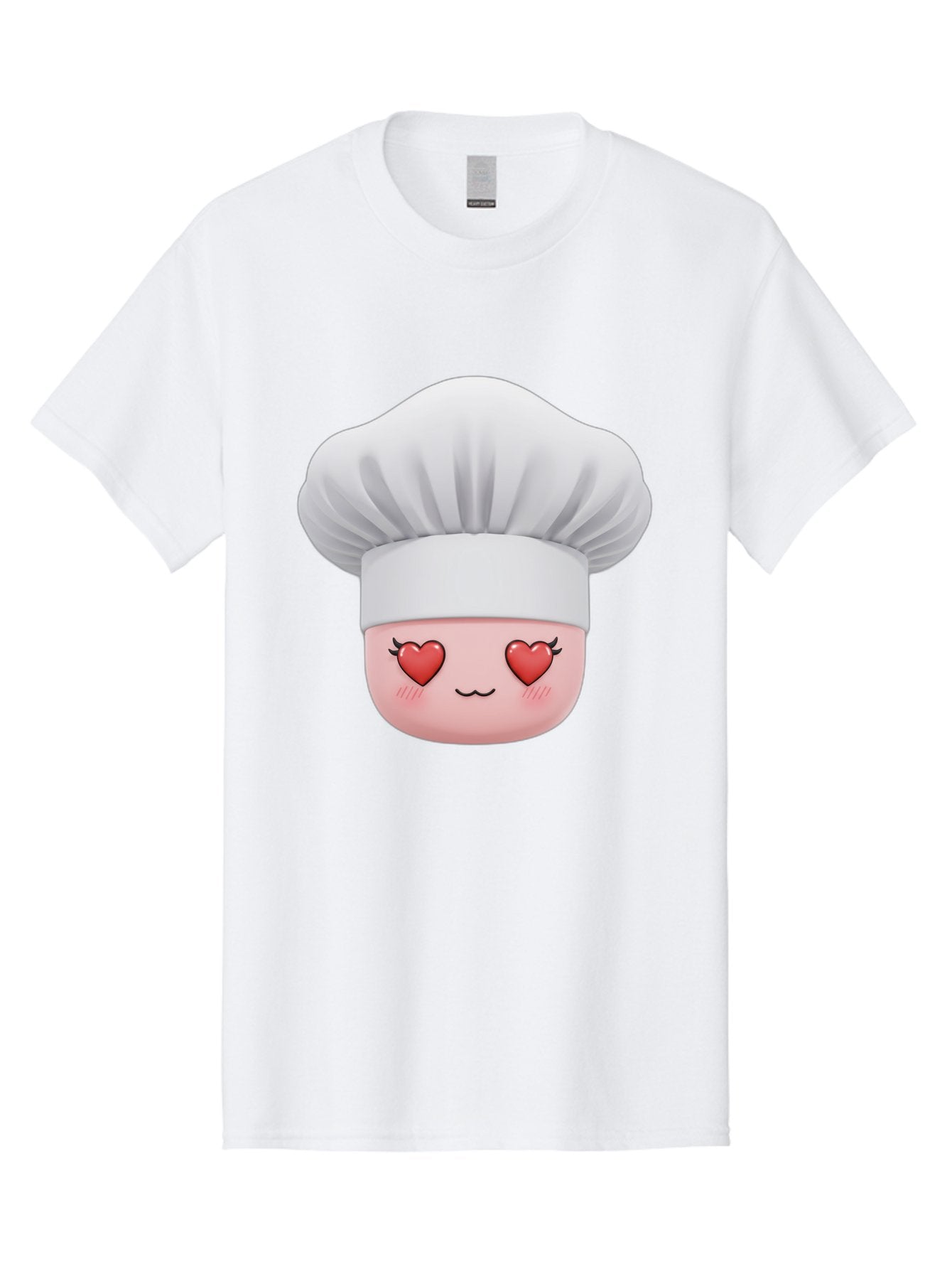 Chef-Emoji Men'S Graphic Tee, 100% Cotton, Comfortable Casual Summer Wear, Machine Washable, Cartoon Chef Hat, Chef Emoji, Cute Chef Face, Heart Eyes, Cooking Love, Culinary Passion, Adorable Character, Facial Expression, Cartoon Style Bac819 9
