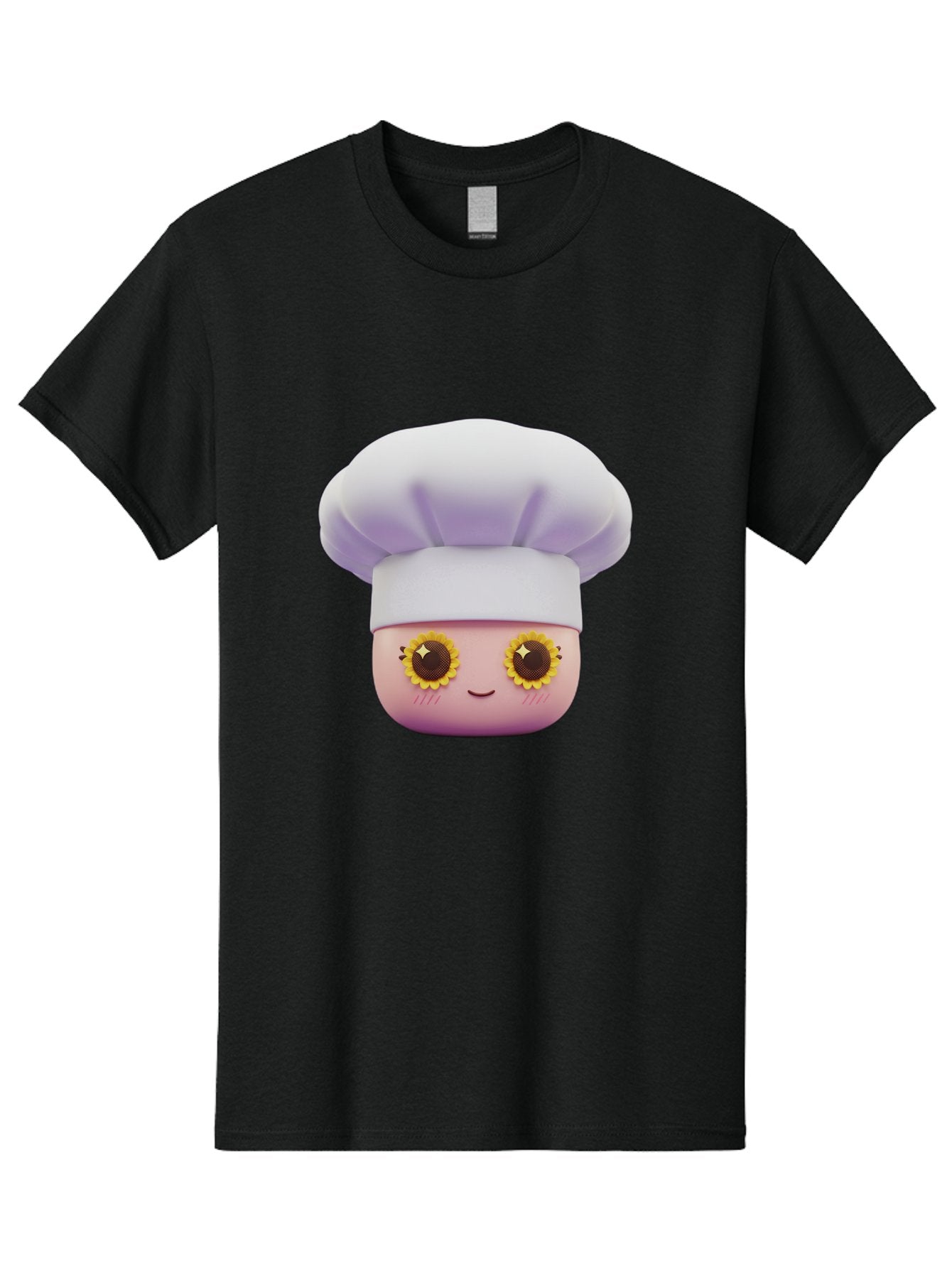 Chef-Emoticon Men'S Graphic Tee, 100% Cotton, Comfortable Casual Summer Wear, Machine Washable, Chef Character, Cute Emoji, Cooking Theme, Sunflower Eyes, Happy Face, Culinary Arts, Kitchen Icon, Cartoon Style Bac820 12