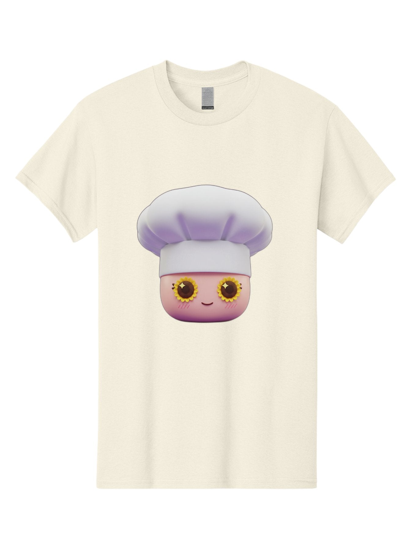 Chef-Emoticon Men'S Graphic Tee, 100% Cotton, Comfortable Casual Summer Wear, Machine Washable, Chef Character, Cute Emoji, Cooking Theme, Sunflower Eyes, Happy Face, Culinary Arts, Kitchen Icon, Cartoon Style Bac820 5