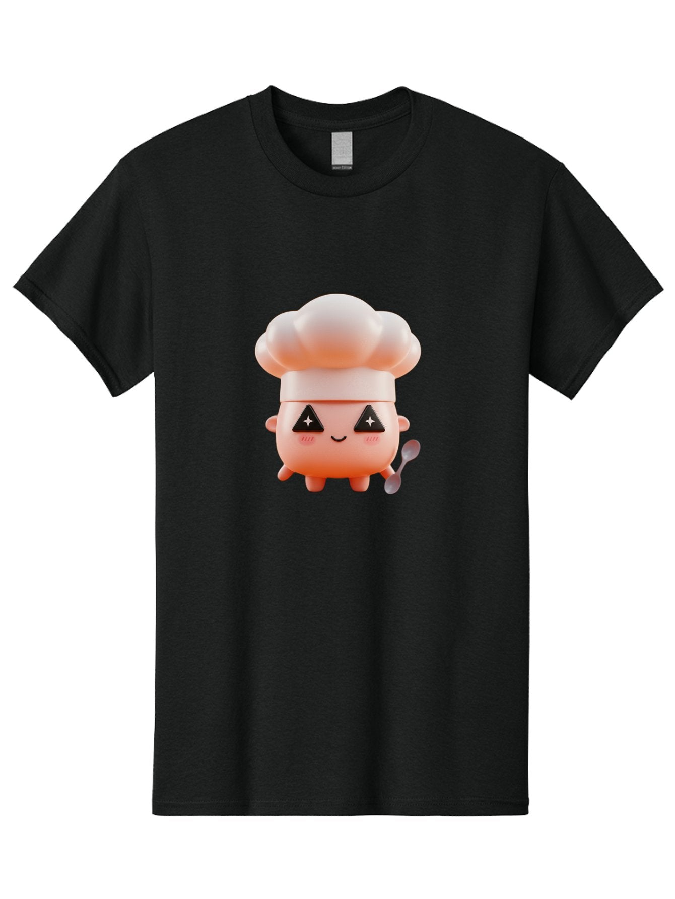 Chef-Hat-Character-1 Men'S Graphic Tee, 100% Cotton, Comfortable Casual Summer Wear, Machine Washable, Cute Chef, Cartoon Character, Cooking, Kitchen Utensils, Chef Hat, Kawaii, Adorable, Chef Mascot, Cooking Mascot Bac828 6