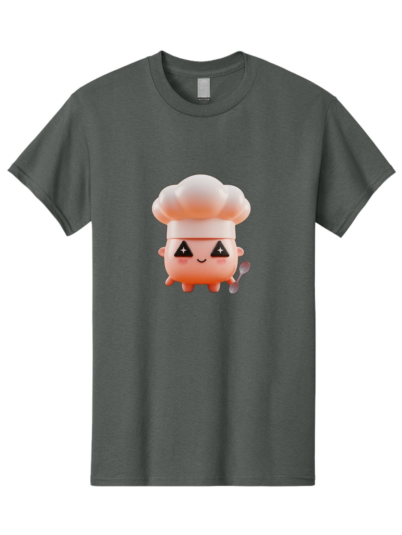 Chef-Hat-Character-1 Men'S Graphic Tee, 100% Cotton, Comfortable Casual Summer Wear, Machine Washable, Cute Chef, Cartoon Character, Cooking, Kitchen Utensils, Chef Hat, Kawaii, Adorable, Chef Mascot, Cooking Mascot Bac828 11