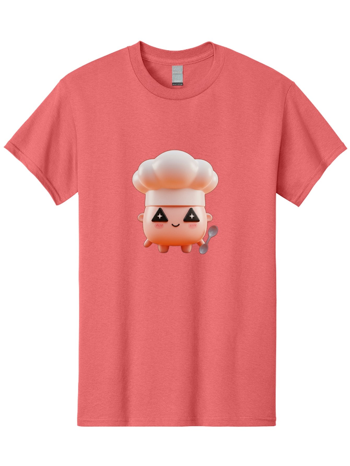 Chef-Hat-Character-1 Men'S Graphic Tee, 100% Cotton, Comfortable Casual Summer Wear, Machine Washable, Cute Chef, Cartoon Character, Cooking, Kitchen Utensils, Chef Hat, Kawaii, Adorable, Chef Mascot, Cooking Mascot Bac828 8