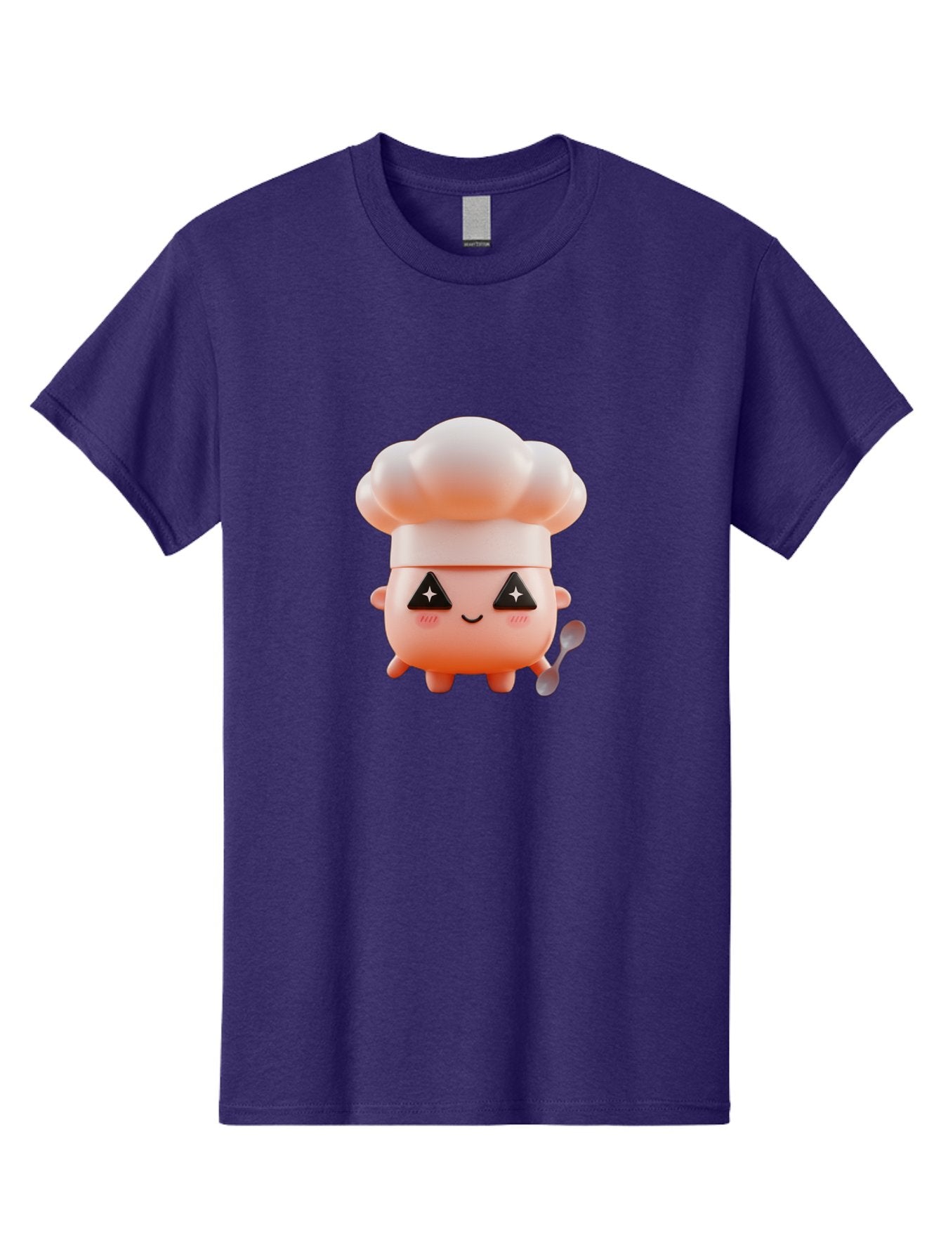 Chef-Hat-Character-1 Men'S Graphic Tee, 100% Cotton, Comfortable Casual Summer Wear, Machine Washable, Cute Chef, Cartoon Character, Cooking, Kitchen Utensils, Chef Hat, Kawaii, Adorable, Chef Mascot, Cooking Mascot Bac828 5