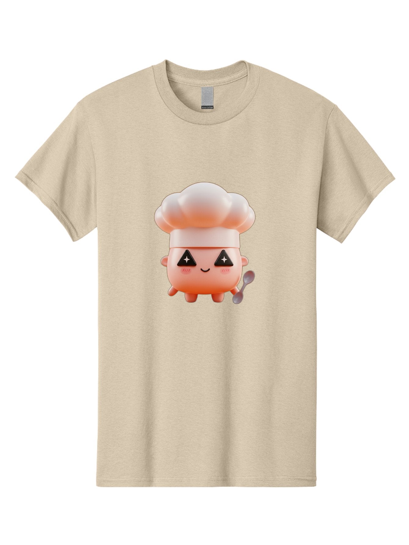Chef-Hat-Character-1 Men'S Graphic Tee, 100% Cotton, Comfortable Casual Summer Wear, Machine Washable, Cute Chef, Cartoon Character, Cooking, Kitchen Utensils, Chef Hat, Kawaii, Adorable, Chef Mascot, Cooking Mascot Bac828 14