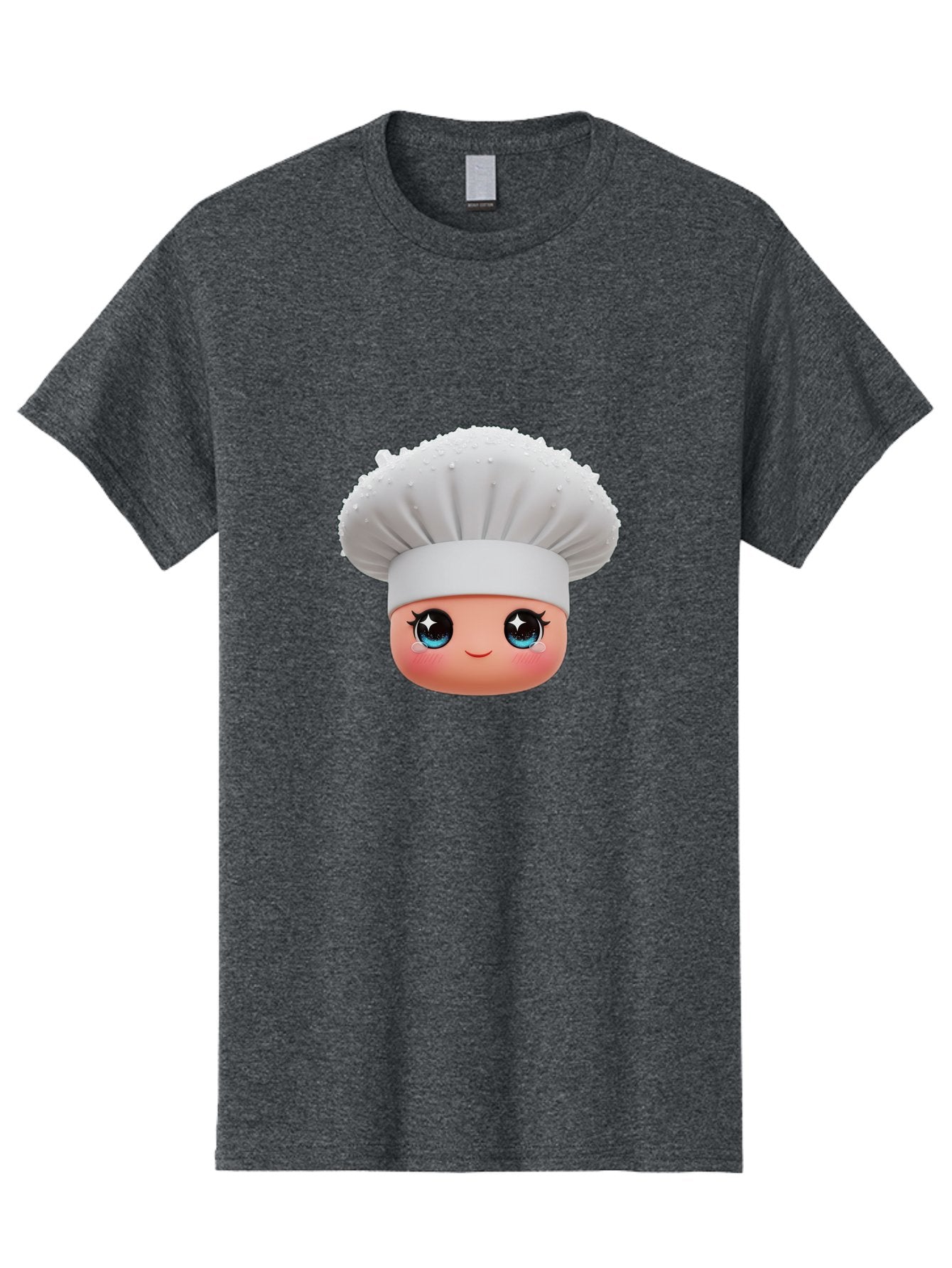 Chef-Hat-Emoji Men'S Graphic Tee, 100% Cotton, Comfortable Casual Summer Wear, Machine Washable, Cartoon Chef, Cooking Emoji, Chef Hat, Cute Face, Sparkly Eyes, Blue Eyes, Culinary Art, Chef Character, Cartoon Character, Cooking Symbol, Bac830 3