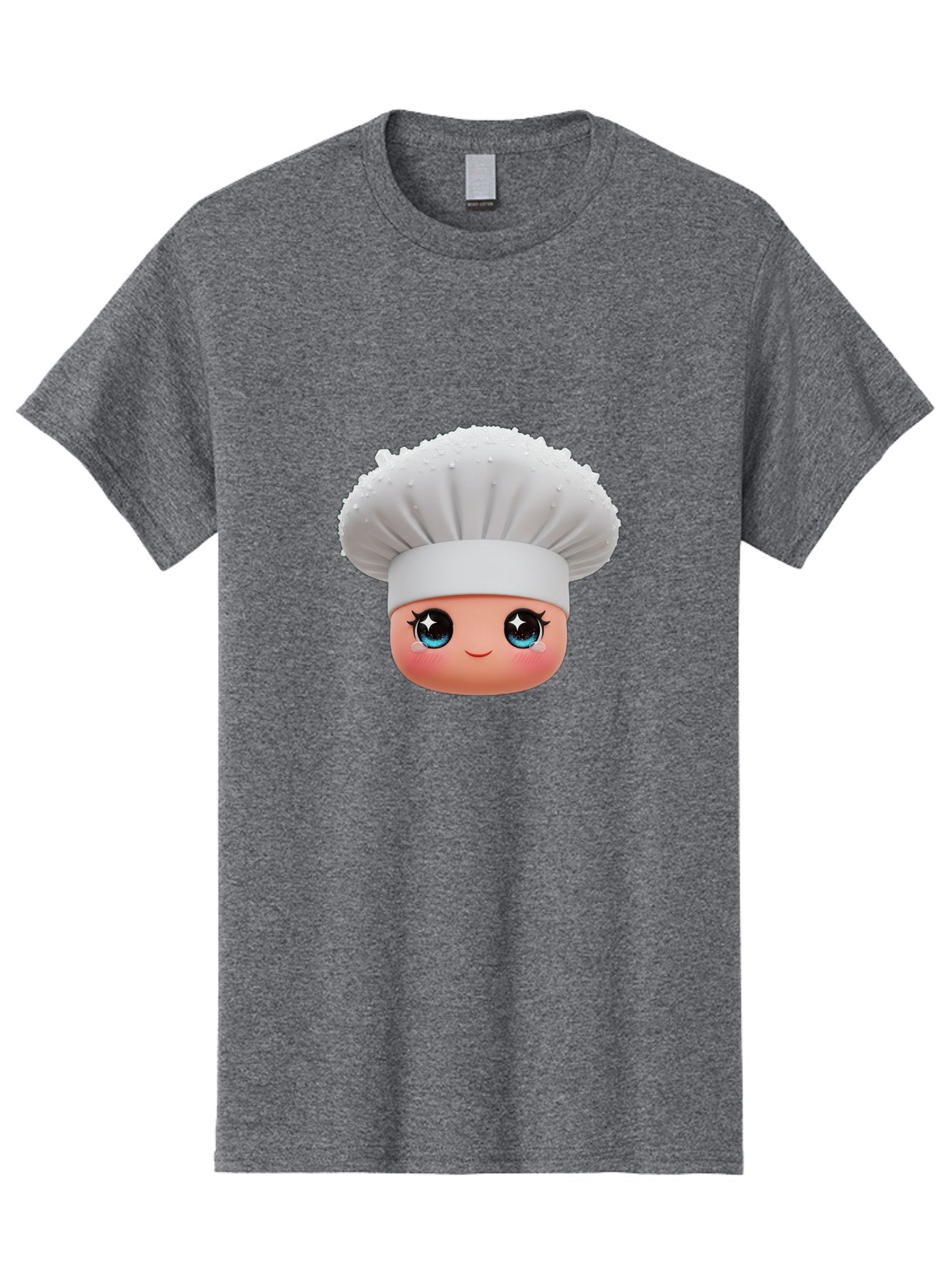 Chef-Hat-Emoji Men'S Graphic Tee, 100% Cotton, Comfortable Casual Summer Wear, Machine Washable, Cartoon Chef, Cooking Emoji, Chef Hat, Cute Face, Sparkly Eyes, Blue Eyes, Culinary Art, Chef Character, Cartoon Character, Cooking Symbol, Bac830 4