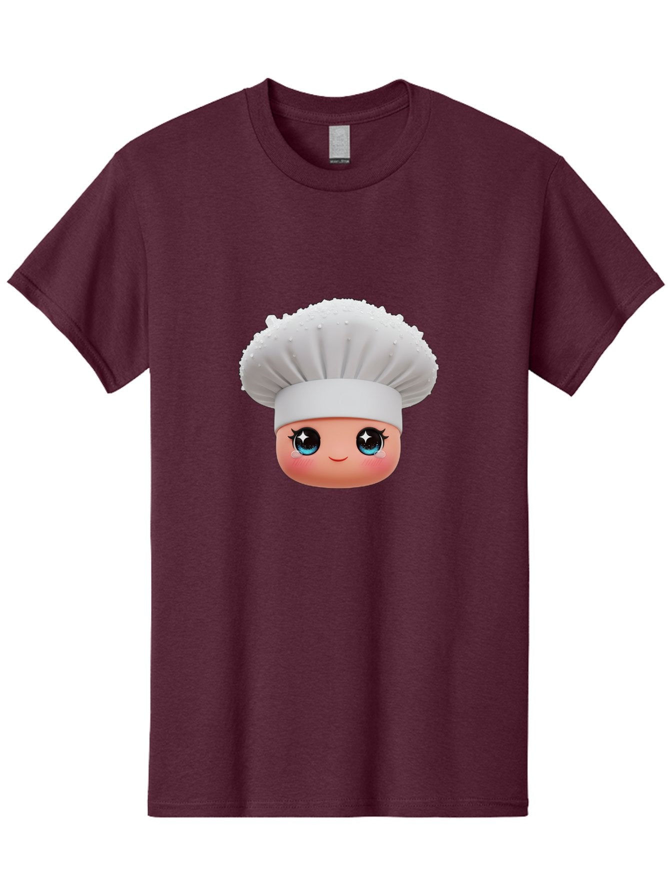 Chef-Hat-Emoji Men'S Graphic Tee, 100% Cotton, Comfortable Casual Summer Wear, Machine Washable, Cartoon Chef, Cooking Emoji, Chef Hat, Cute Face, Sparkly Eyes, Blue Eyes, Culinary Art, Chef Character, Cartoon Character, Cooking Symbol, Bac830 8