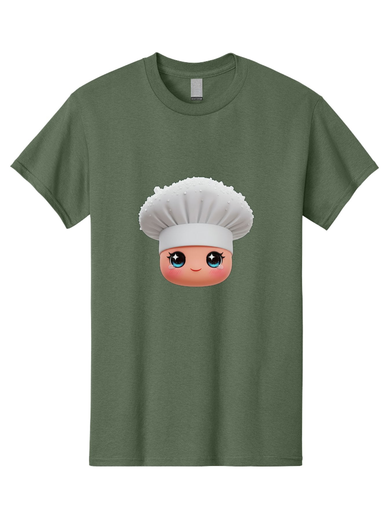 Chef-Hat-Emoji Men'S Graphic Tee, 100% Cotton, Comfortable Casual Summer Wear, Machine Washable, Cartoon Chef, Cooking Emoji, Chef Hat, Cute Face, Sparkly Eyes, Blue Eyes, Culinary Art, Chef Character, Cartoon Character, Cooking Symbol, Bac830 13