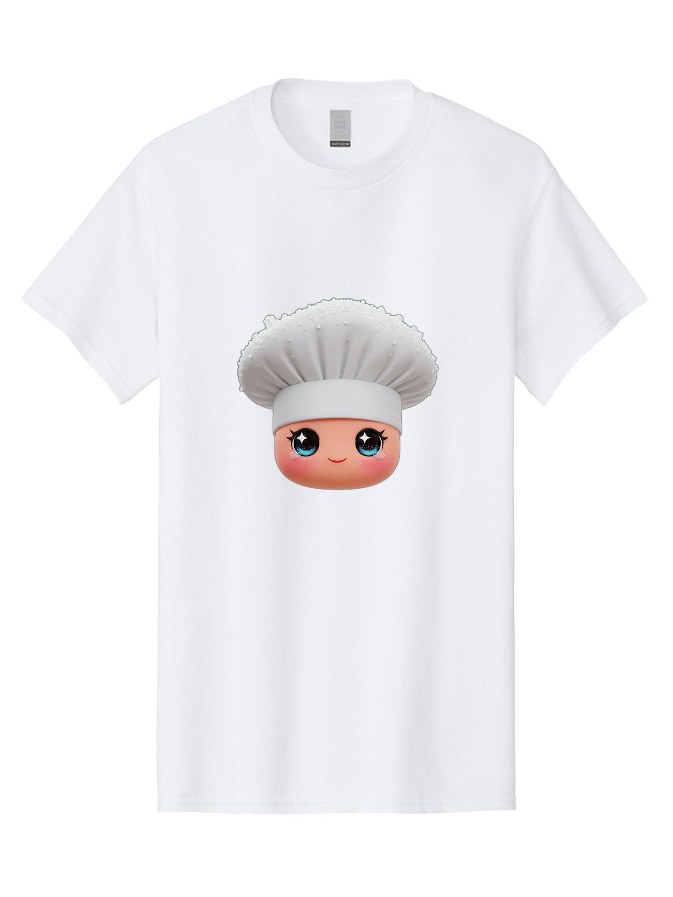 Chef-Hat-Emoji Men'S Graphic Tee, 100% Cotton, Comfortable Casual Summer Wear, Machine Washable, Cartoon Chef, Cooking Emoji, Chef Hat, Cute Face, Sparkly Eyes, Blue Eyes, Culinary Art, Chef Character, Cartoon Character, Cooking Symbol, Bac830 12