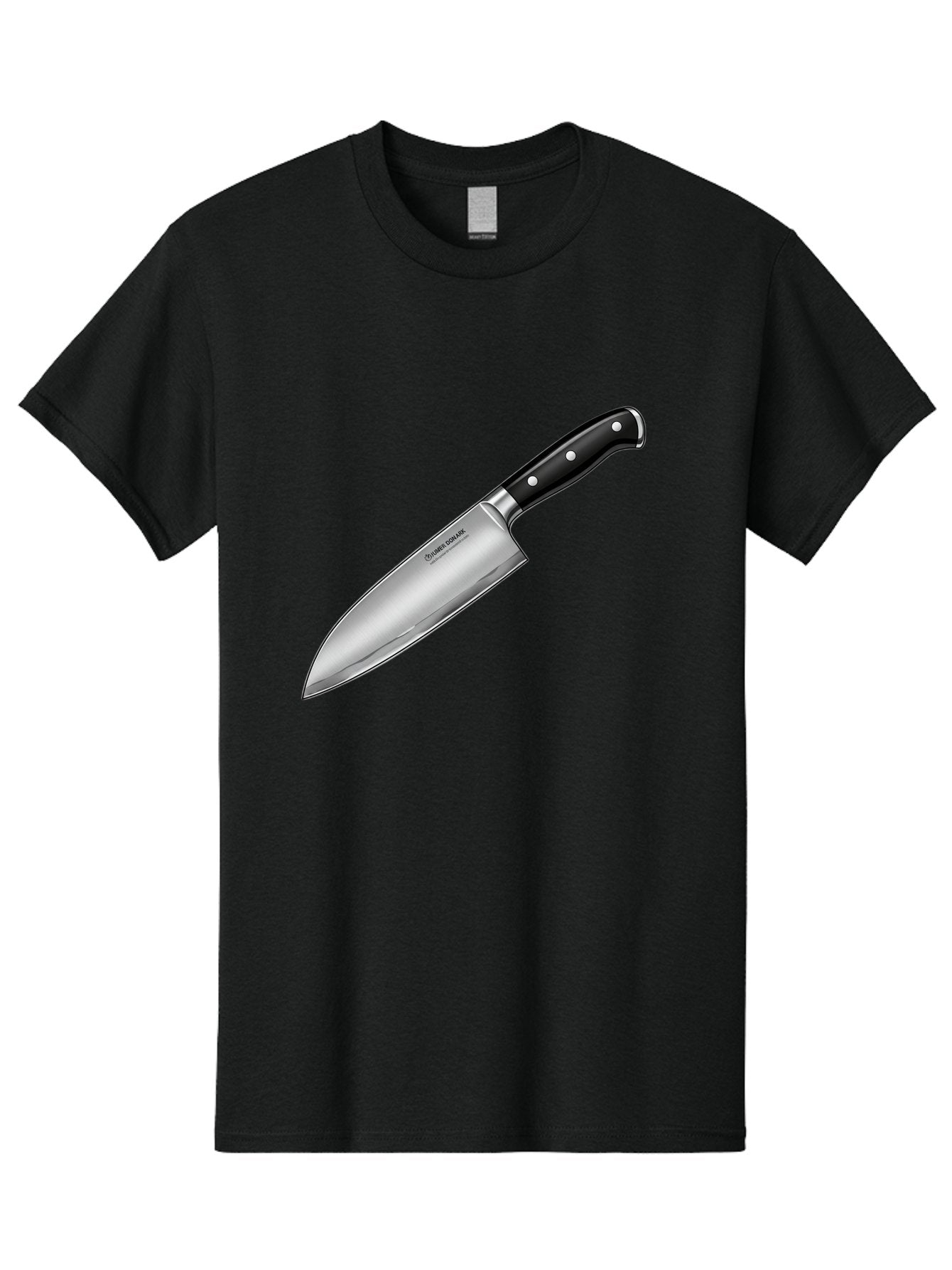 Chef-Knife Men'S Graphic Tee, 100% Cotton, Comfortable Casual Summer Wear, Machine Washable, High-Quality Kitchen Knife, Sharp Blade, Stainless Steel, Chef'S Knife, Cooking Essentials, Kitchen Utensils, Culinary Tools, Precise Cutting, Bac835 10