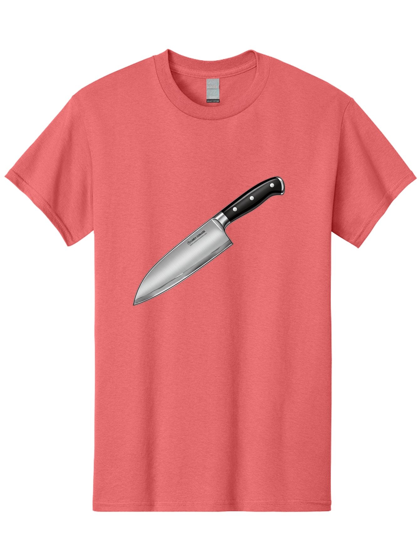 Chef-Knife Men'S Graphic Tee, 100% Cotton, Comfortable Casual Summer Wear, Machine Washable, High-Quality Kitchen Knife, Sharp Blade, Stainless Steel, Chef'S Knife, Cooking Essentials, Kitchen Utensils, Culinary Tools, Precise Cutting, Bac835 13