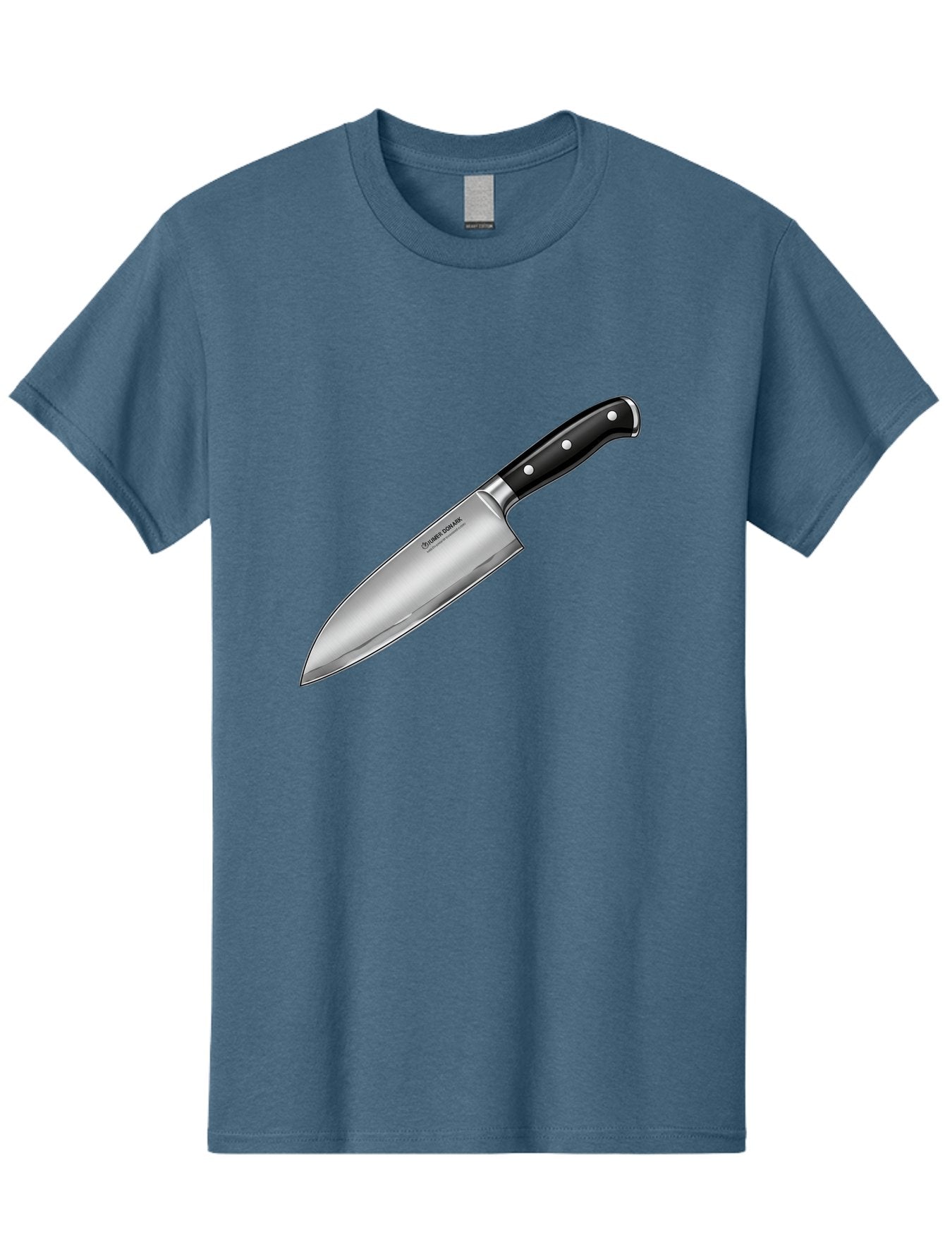 Chef-Knife Men'S Graphic Tee, 100% Cotton, Comfortable Casual Summer Wear, Machine Washable, High-Quality Kitchen Knife, Sharp Blade, Stainless Steel, Chef'S Knife, Cooking Essentials, Kitchen Utensils, Culinary Tools, Precise Cutting, Bac835 15
