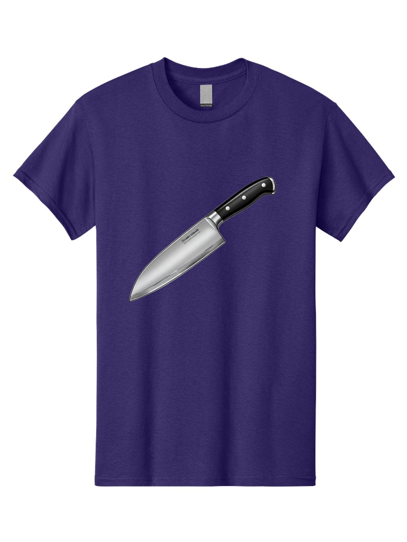 Chef-Knife Men'S Graphic Tee, 100% Cotton, Comfortable Casual Summer Wear, Machine Washable, High-Quality Kitchen Knife, Sharp Blade, Stainless Steel, Chef'S Knife, Cooking Essentials, Kitchen Utensils, Culinary Tools, Precise Cutting, Bac835 9