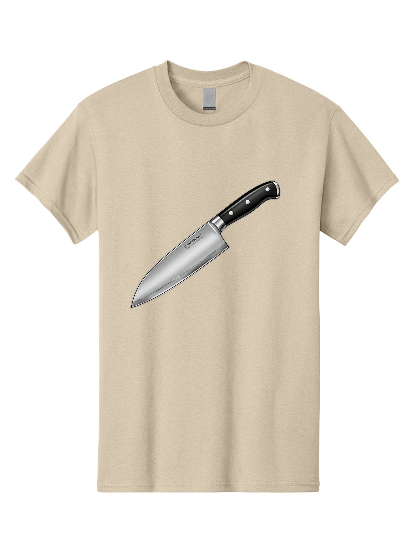 Chef-Knife Men'S Graphic Tee, 100% Cotton, Comfortable Casual Summer Wear, Machine Washable, High-Quality Kitchen Knife, Sharp Blade, Stainless Steel, Chef'S Knife, Cooking Essentials, Kitchen Utensils, Culinary Tools, Precise Cutting, Bac835 5