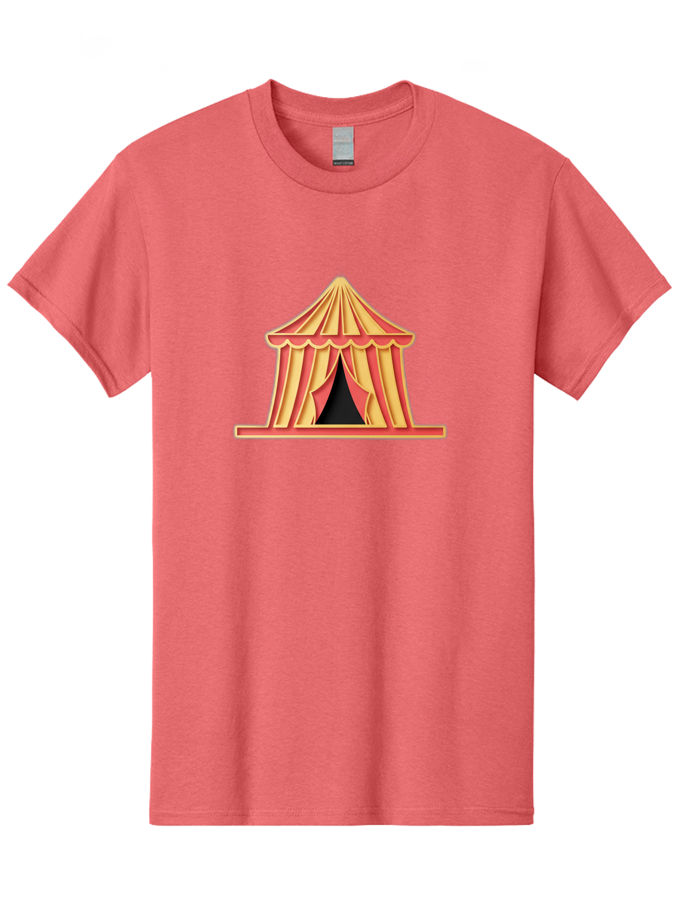 Circus-Tent-2 Men'S Graphic Tee, 100% Cotton, Comfortable Casual Summer Wear, Machine Washable, Yellow And Red Striped Tent, Vintage Circus, Carnival Theme, Red And Yellow Colors, Striped Pattern, Entertainment Venue, Amusement Park Bac853 11