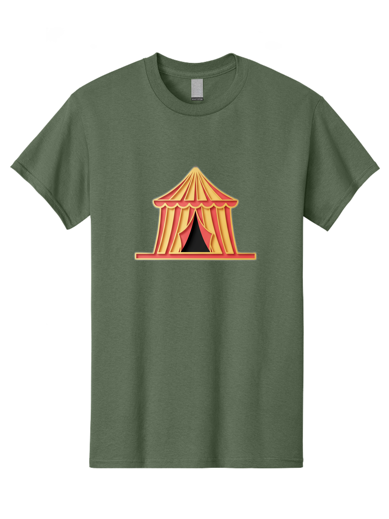Circus-Tent-2 Men'S Graphic Tee, 100% Cotton, Comfortable Casual Summer Wear, Machine Washable, Yellow And Red Striped Tent, Vintage Circus, Carnival Theme, Red And Yellow Colors, Striped Pattern, Entertainment Venue, Amusement Park Bac853 15