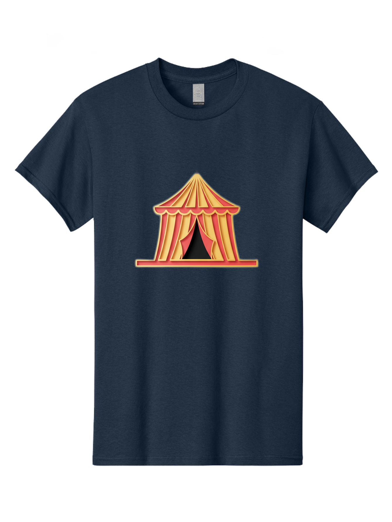 Circus-Tent-2 Men'S Graphic Tee, 100% Cotton, Comfortable Casual Summer Wear, Machine Washable, Yellow And Red Striped Tent, Vintage Circus, Carnival Theme, Red And Yellow Colors, Striped Pattern, Entertainment Venue, Amusement Park Bac853 14