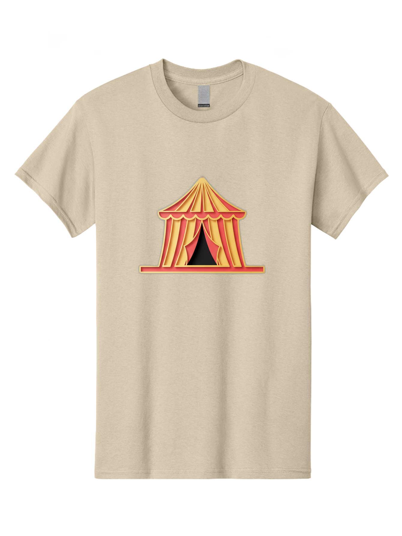 Circus-Tent-2 Men'S Graphic Tee, 100% Cotton, Comfortable Casual Summer Wear, Machine Washable, Yellow And Red Striped Tent, Vintage Circus, Carnival Theme, Red And Yellow Colors, Striped Pattern, Entertainment Venue, Amusement Park Bac853 10