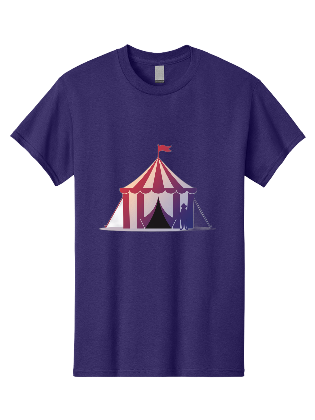 Circus-Tent-3 Men'S Graphic Tee, 100% Cotton, Comfortable Casual Summer Wear, Machine Washable, Striped Circus Tent, Red And White Stripes, Silhouetted Man, Vintage Top Hat, Retro Carnival, Festive Atmosphere, Tent Entrance Bac854 11