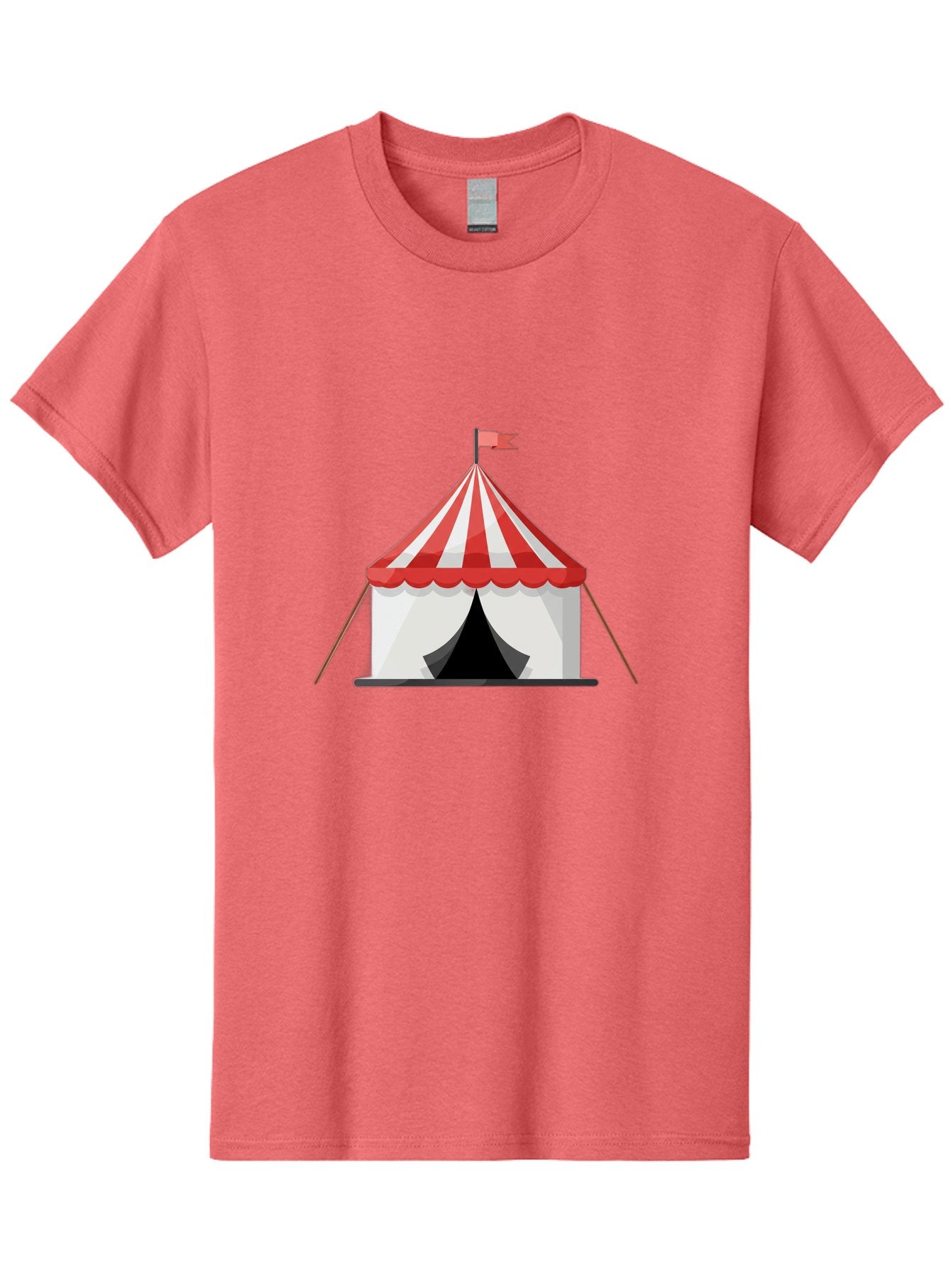 Circus-Tent Men'S Graphic Tee, 100% Cotton, Comfortable Casual Summer Wear, Machine Washable, Red And White Striped Tent, Circus, Carnival, Entertainment, Event, Festival, Fun, Excitement, Adventure, Show Bac855 7