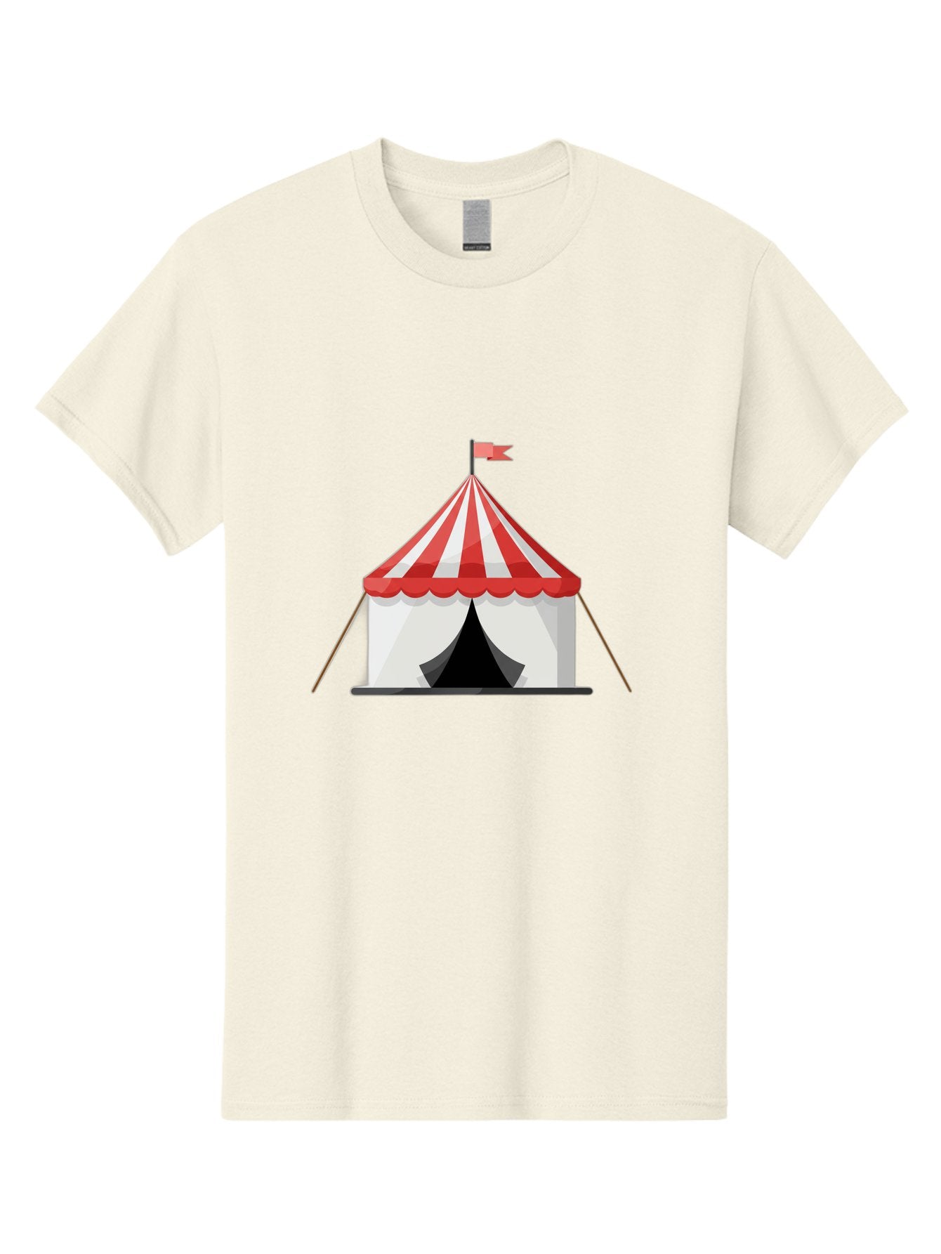 Circus-Tent Men'S Graphic Tee, 100% Cotton, Comfortable Casual Summer Wear, Machine Washable, Red And White Striped Tent, Circus, Carnival, Entertainment, Event, Festival, Fun, Excitement, Adventure, Show Bac855 4