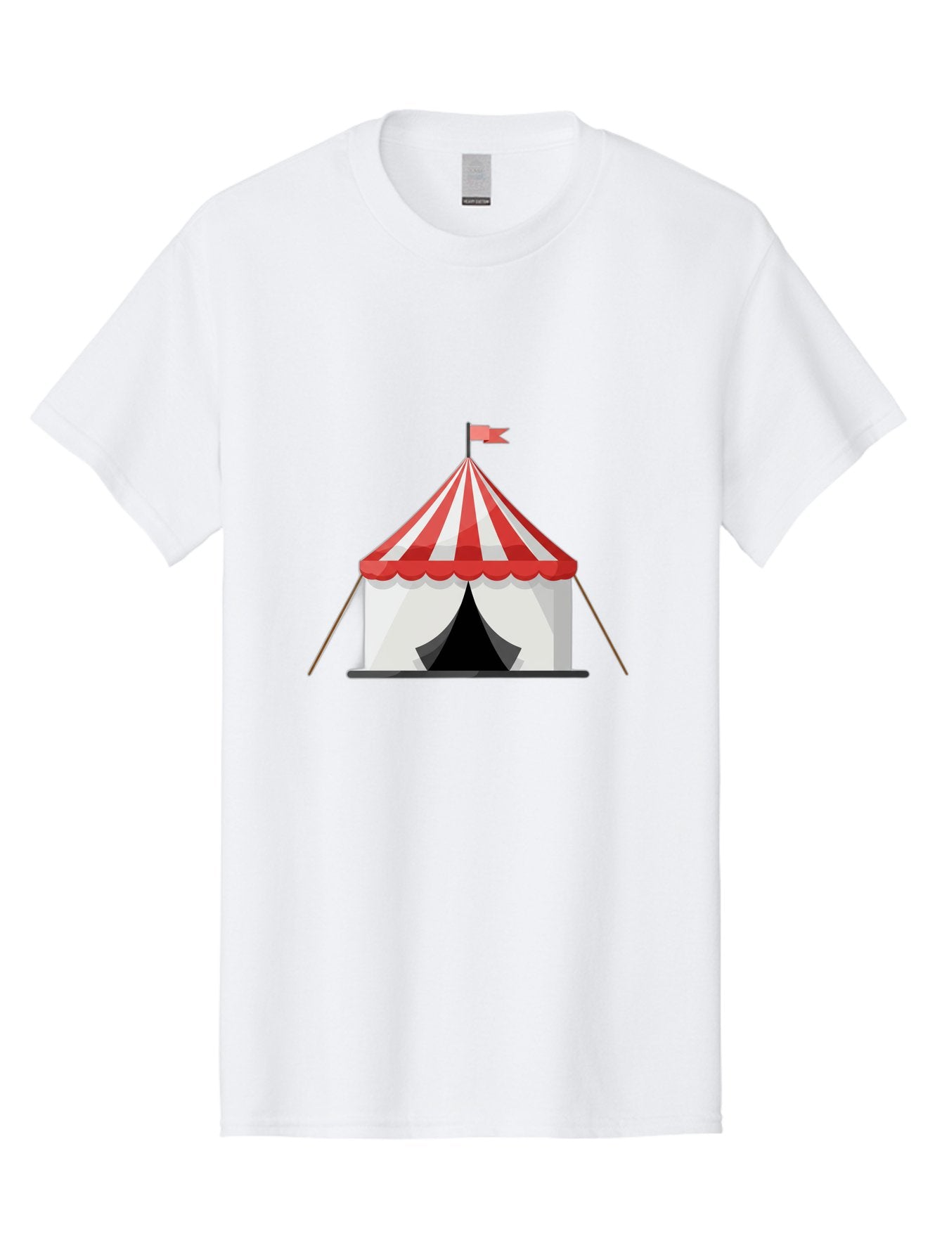 Circus-Tent Men'S Graphic Tee, 100% Cotton, Comfortable Casual Summer Wear, Machine Washable, Red And White Striped Tent, Circus, Carnival, Entertainment, Event, Festival, Fun, Excitement, Adventure, Show Bac855 10