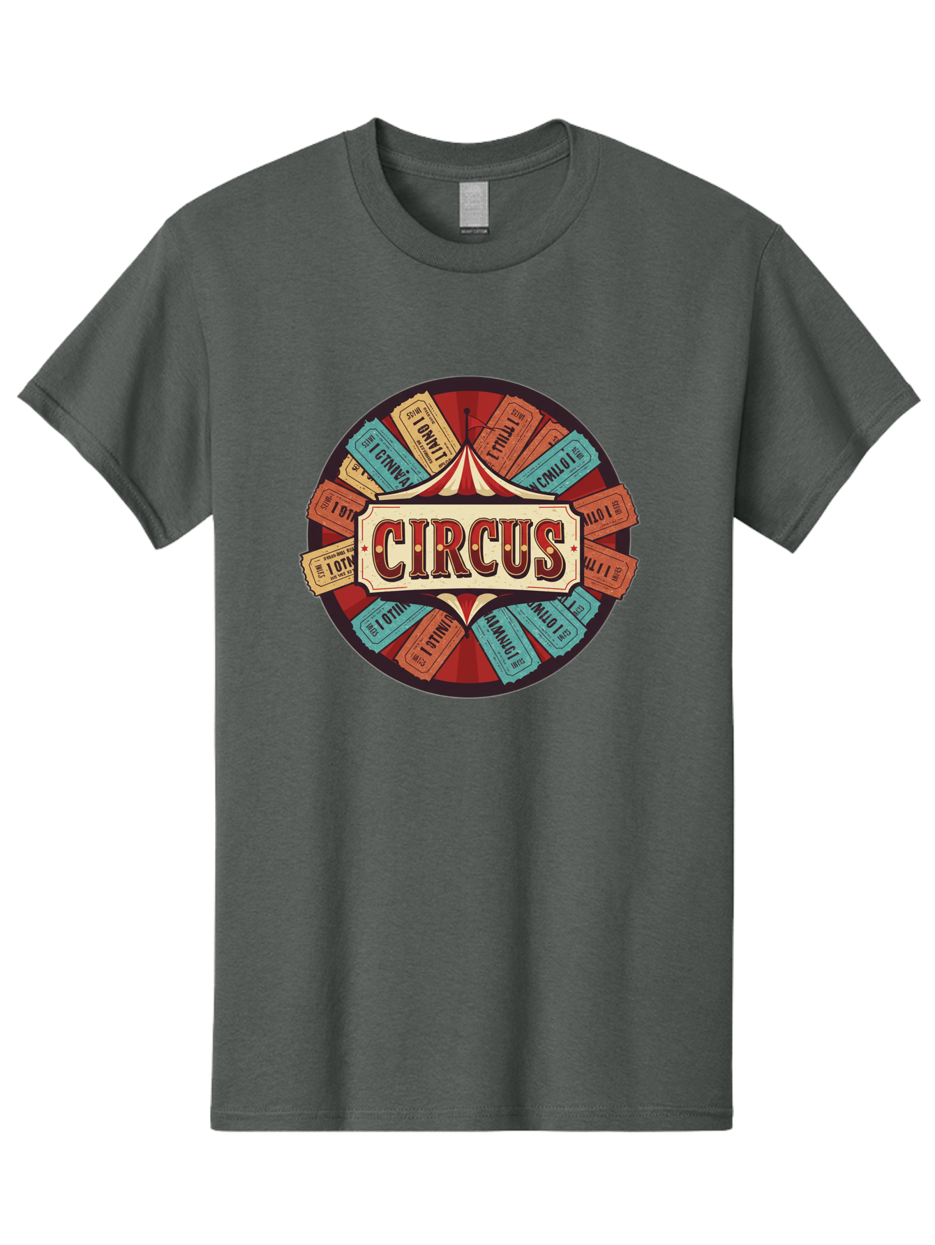 Circus Men'S Graphic Tee, 100% Cotton, Comfortable Casual Summer Wear, Machine Washable, Vintage Circus Tickets, Retro Carnival Theme, Circus Tent, Admission Tickets, Classic Circus Design, Nostalgic Entertainment, Carnival Graphics Bac856 4