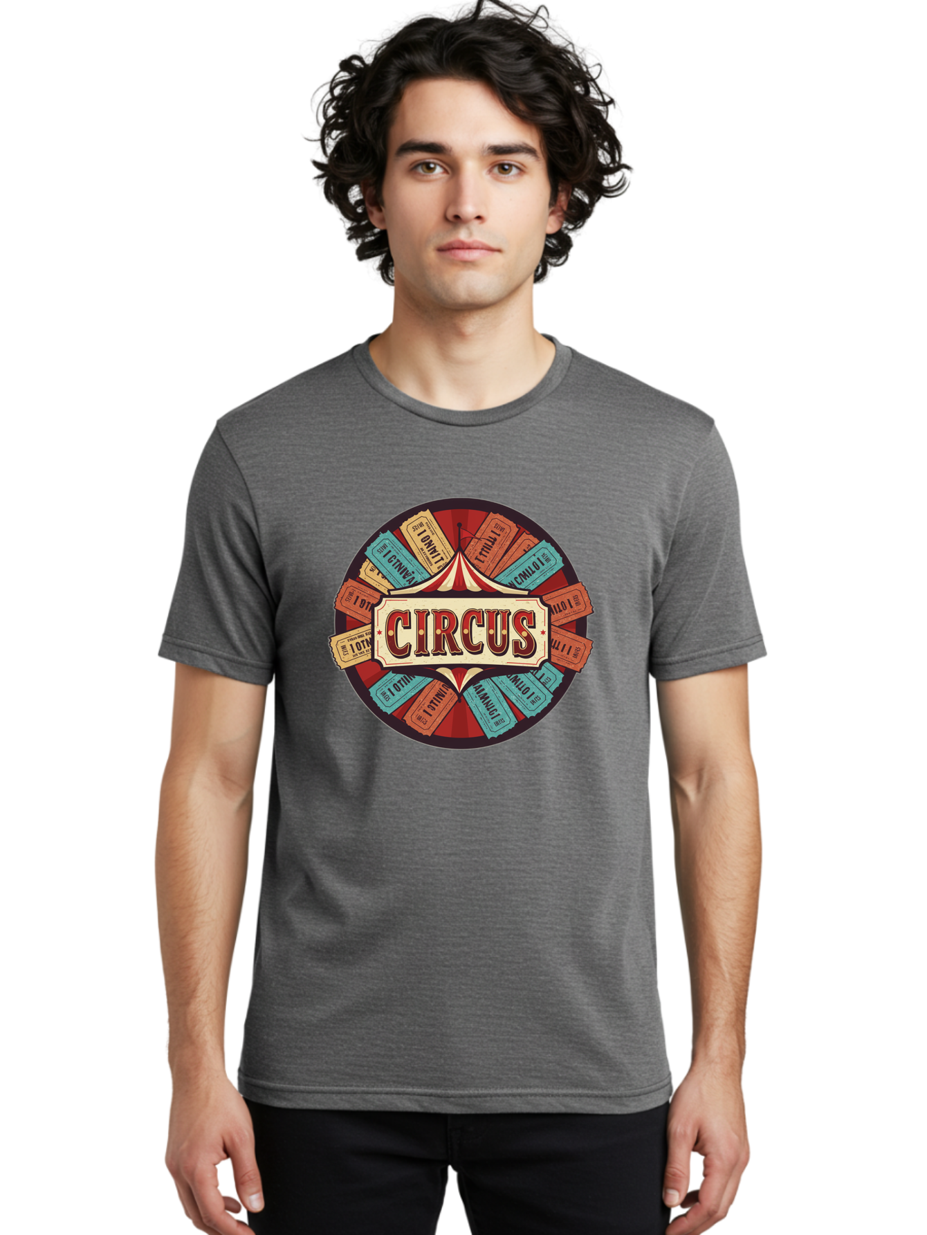 Circus Men'S Graphic Tee, 100% Cotton, Comfortable Casual Summer Wear, Machine Washable, Vintage Circus Tickets, Retro Carnival Theme, Circus Tent, Admission Tickets, Classic Circus Design, Nostalgic Entertainment, Carnival Graphics Bac856 18