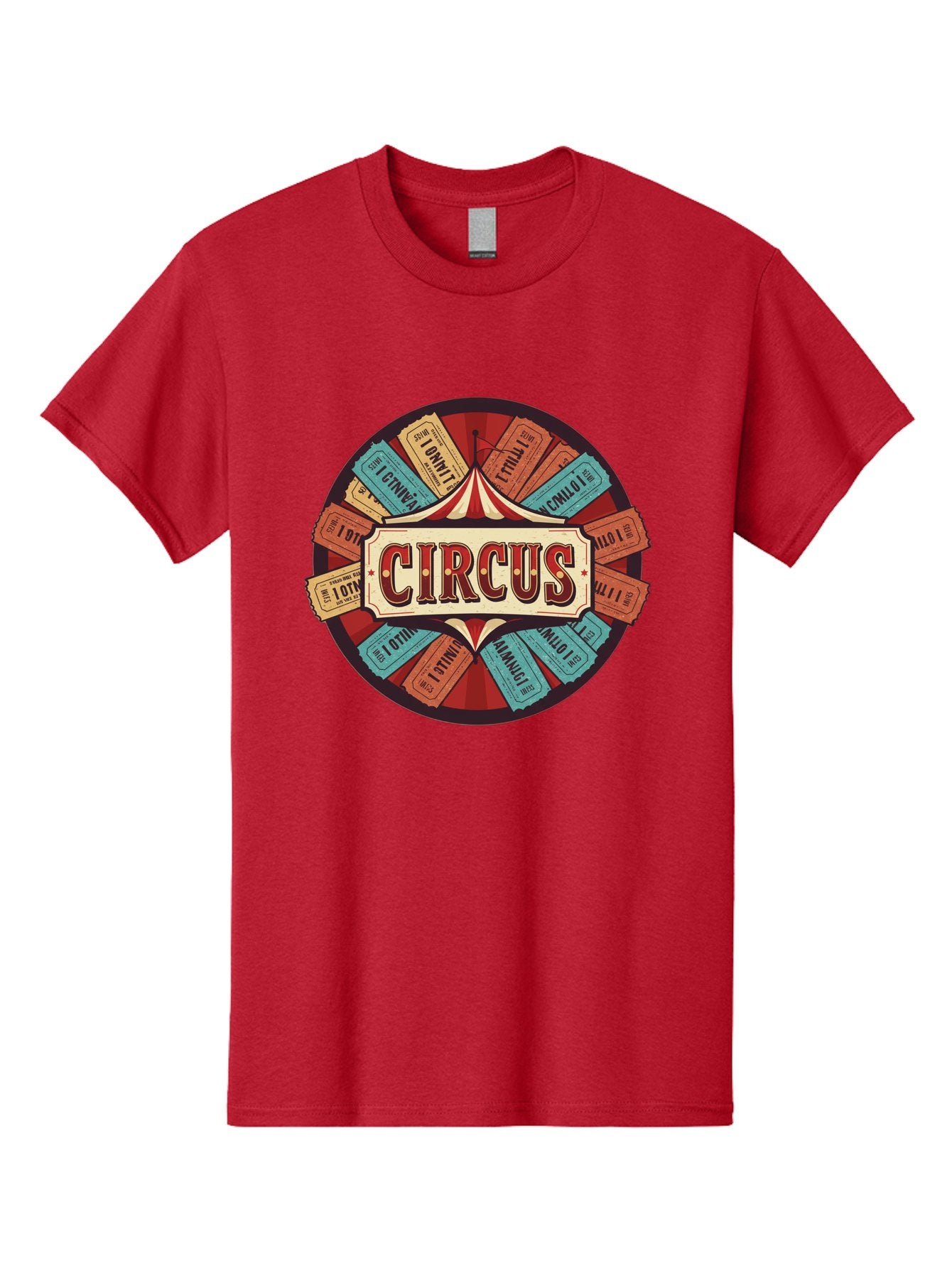 Circus Men'S Graphic Tee, 100% Cotton, Comfortable Casual Summer Wear, Machine Washable, Vintage Circus Tickets, Retro Carnival Theme, Circus Tent, Admission Tickets, Classic Circus Design, Nostalgic Entertainment, Carnival Graphics Bac856