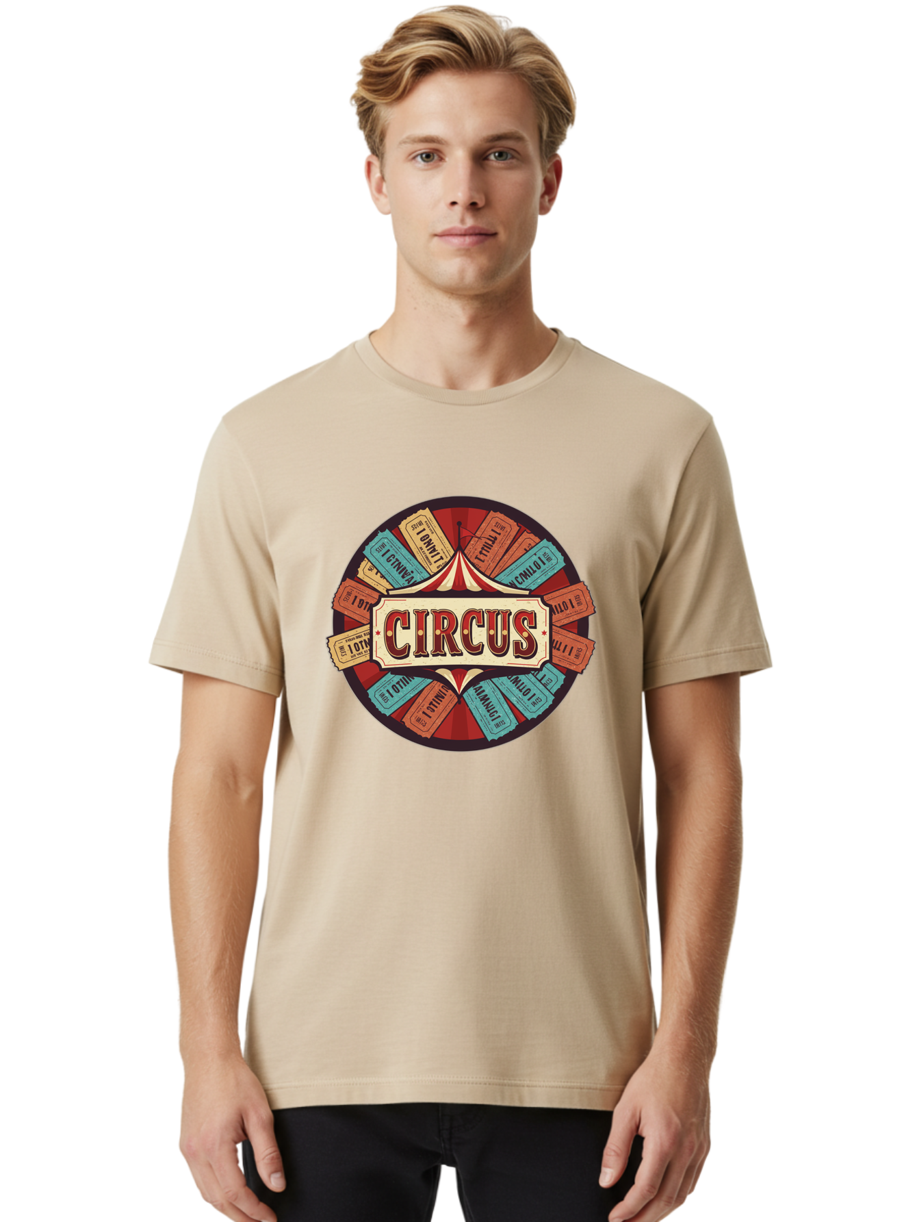 Circus Men'S Graphic Tee, 100% Cotton, Comfortable Casual Summer Wear, Machine Washable, Vintage Circus Tickets, Retro Carnival Theme, Circus Tent, Admission Tickets, Classic Circus Design, Nostalgic Entertainment, Carnival Graphics Bac856 20