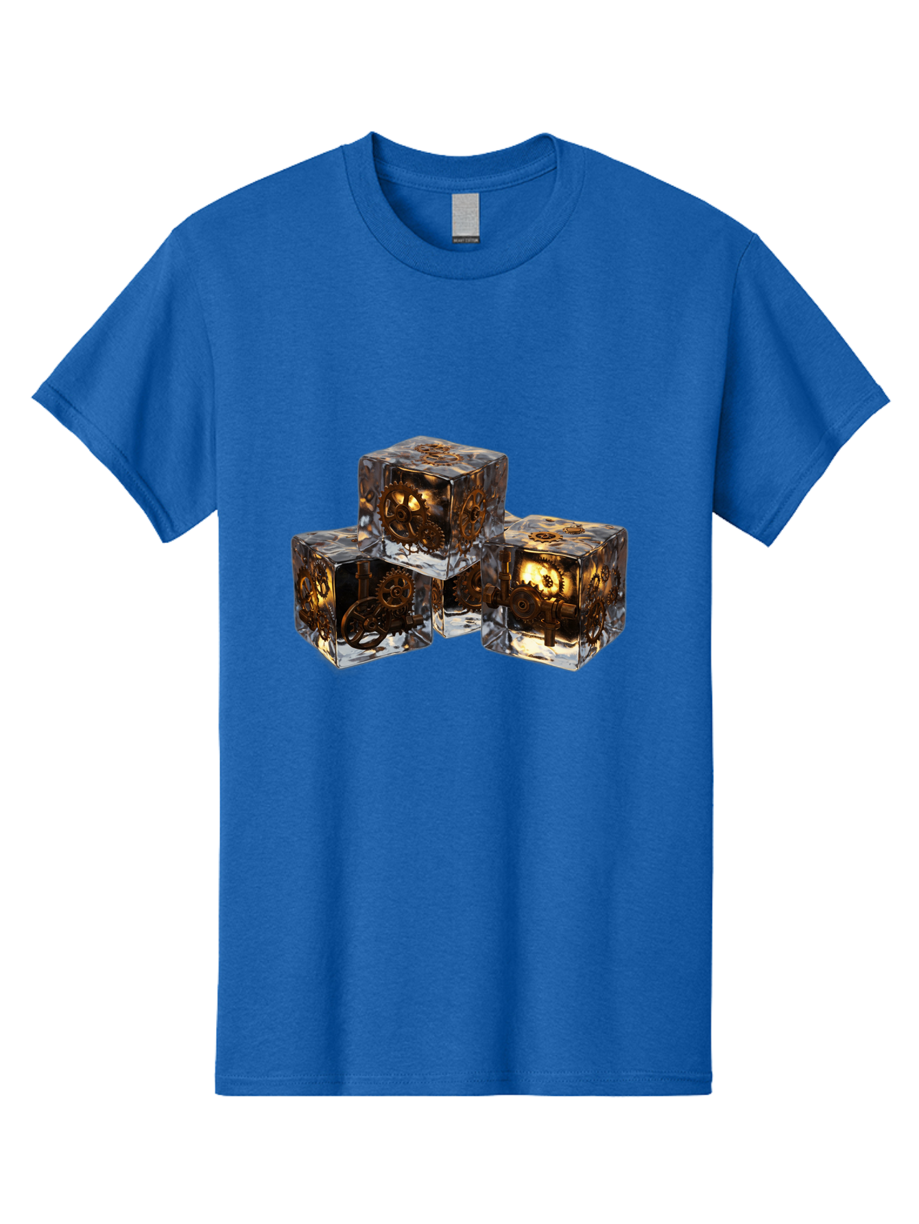 Clockwork-Dice Men'S Graphic Tee, 100% Cotton, Comfortable Casual Summer Wear, Machine Washable, Transparent Dice, Mechanical Gears, Clockwork Mechanisms, Intricate Details, Golden Accents, Modern Gaming Accessories, Tabletop Gaming, Rpg Dice Bac865 14