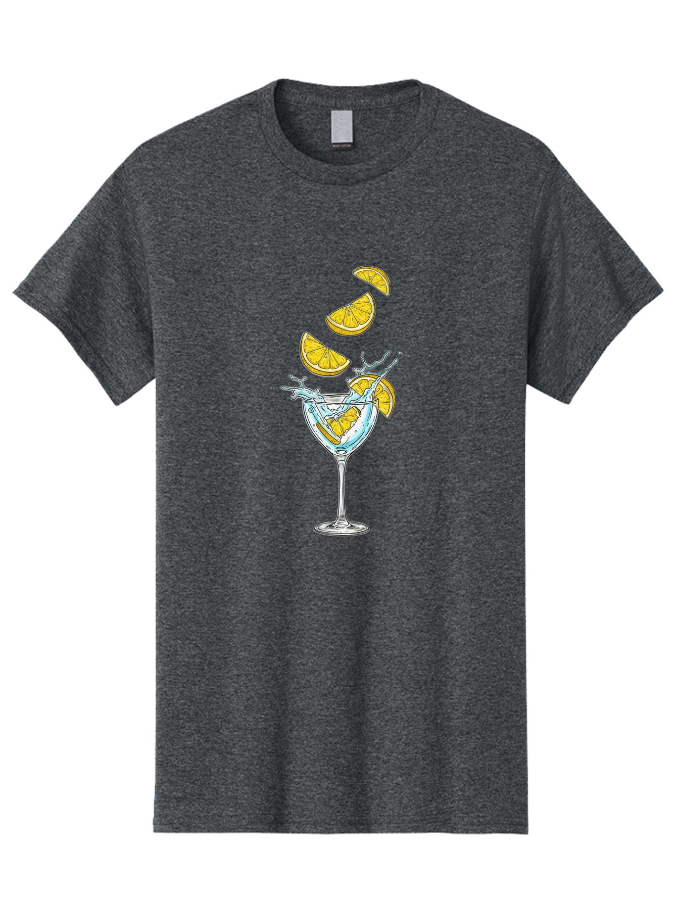 Cocktail-Glass-4 Men'S Graphic Tee, 100% Cotton, Comfortable Casual Summer Wear, Machine Washable, Cocktail, Refreshing Drink, Citrus, Orange Slices, Glass, Splashing, Citrus Juice, Summer Drink, Cocktail Glass Bac870 5