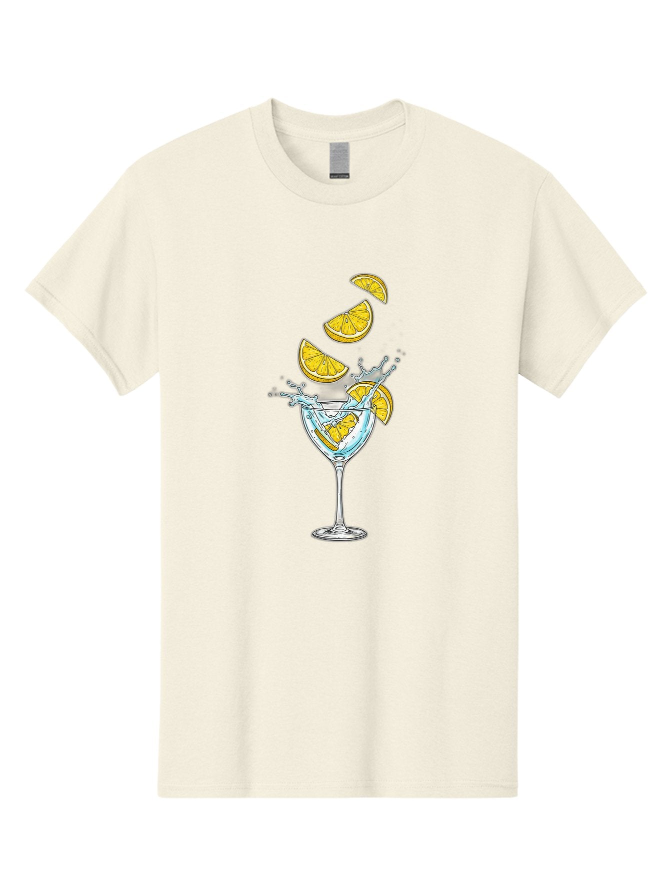 Cocktail-Glass-4 Men'S Graphic Tee, 100% Cotton, Comfortable Casual Summer Wear, Machine Washable, Cocktail, Refreshing Drink, Citrus, Orange Slices, Glass, Splashing, Citrus Juice, Summer Drink, Cocktail Glass Bac870 3