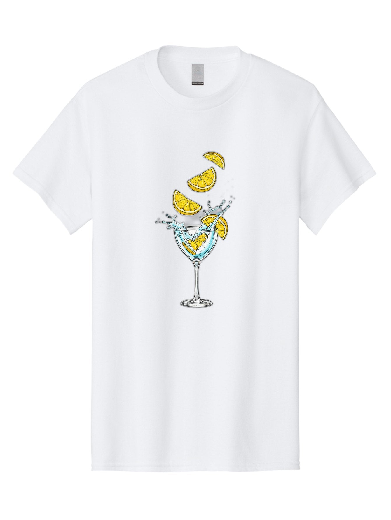 Cocktail-Glass-4 Men'S Graphic Tee, 100% Cotton, Comfortable Casual Summer Wear, Machine Washable, Cocktail, Refreshing Drink, Citrus, Orange Slices, Glass, Splashing, Citrus Juice, Summer Drink, Cocktail Glass Bac870 13