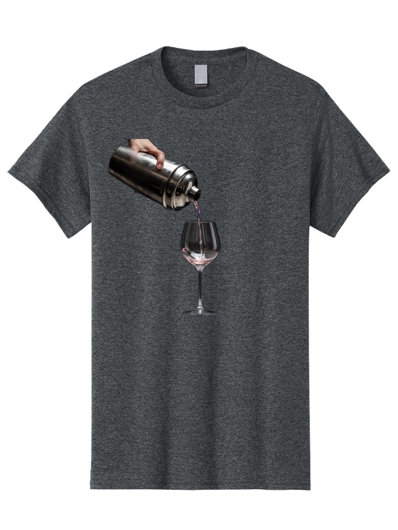 Cocktail-Shaker-Pouring Men'S Graphic Tee, 100% Cotton, Comfortable Casual Summer Wear, Machine Washable, Cocktail Being Poured, Drink In Glass, Metal Cocktail Shaker, Pouring Drink, Alcohol Beverage, Mixology, Cocktail Recipe, Stylish Drink Bac875 13