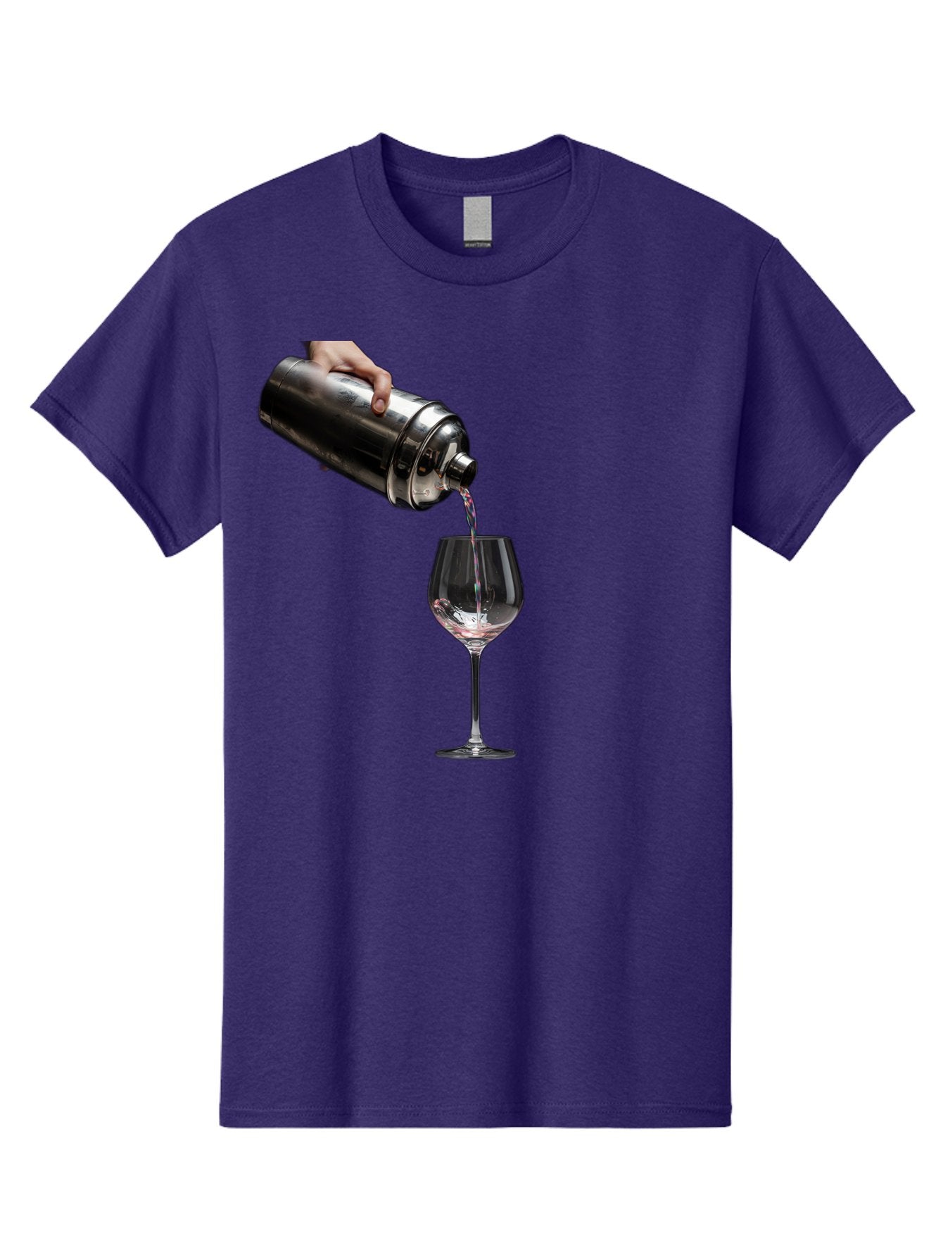 Cocktail-Shaker-Pouring Men'S Graphic Tee, 100% Cotton, Comfortable Casual Summer Wear, Machine Washable, Cocktail Being Poured, Drink In Glass, Metal Cocktail Shaker, Pouring Drink, Alcohol Beverage, Mixology, Cocktail Recipe, Stylish Drink Bac875 7
