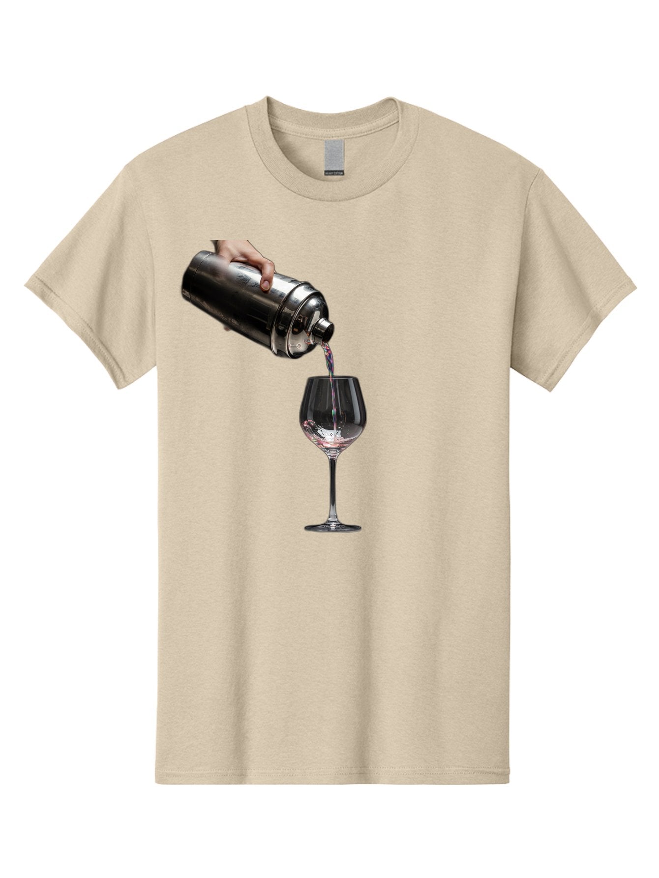 Cocktail-Shaker-Pouring Men'S Graphic Tee, 100% Cotton, Comfortable Casual Summer Wear, Machine Washable, Cocktail Being Poured, Drink In Glass, Metal Cocktail Shaker, Pouring Drink, Alcohol Beverage, Mixology, Cocktail Recipe, Stylish Drink Bac875 14
