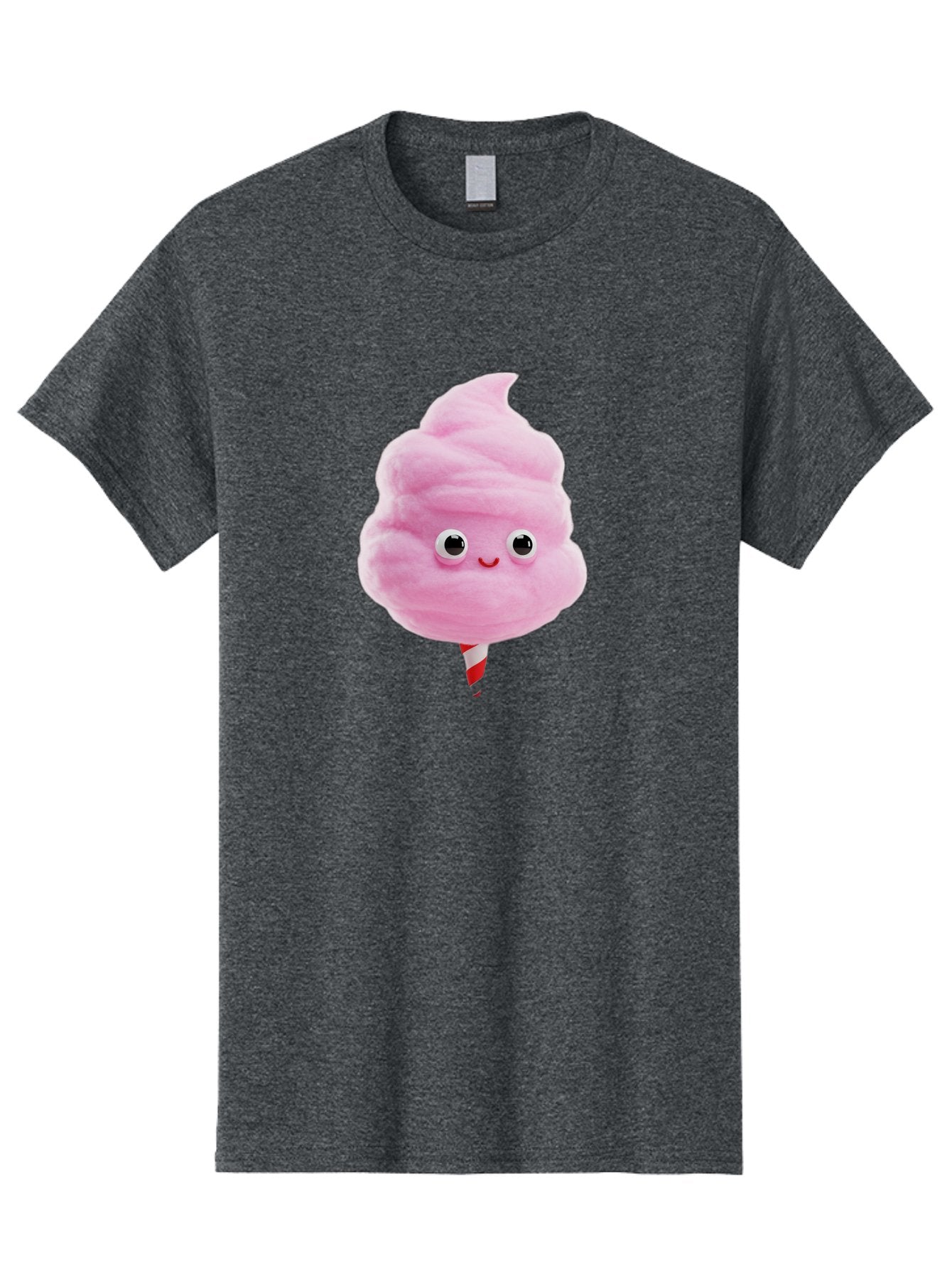 Cotton-Candy-1 Men'S Graphic Tee, 100% Cotton, Comfortable Casual Summer Wear, Machine Washable, Pink Cotton Candy, Fluffy Treat, Cartoon Character, Sweet Delight, Playful Design, Cute Face, Fairground Snack, Fun Food, Children'S Party Favor, Bac902 11