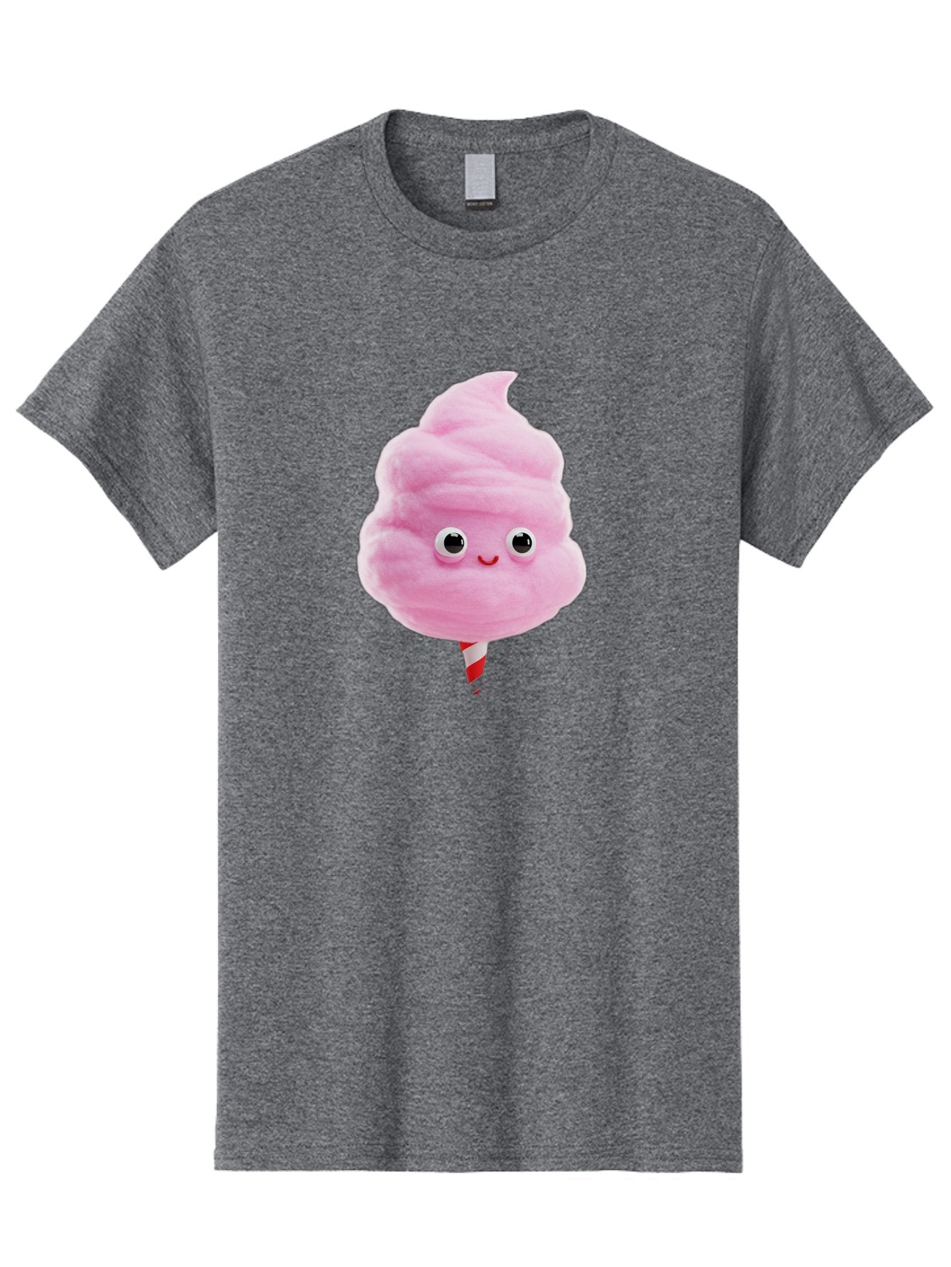 Cotton-Candy-1 Men'S Graphic Tee, 100% Cotton, Comfortable Casual Summer Wear, Machine Washable, Pink Cotton Candy, Fluffy Treat, Cartoon Character, Sweet Delight, Playful Design, Cute Face, Fairground Snack, Fun Food, Children'S Party Favor, Bac902