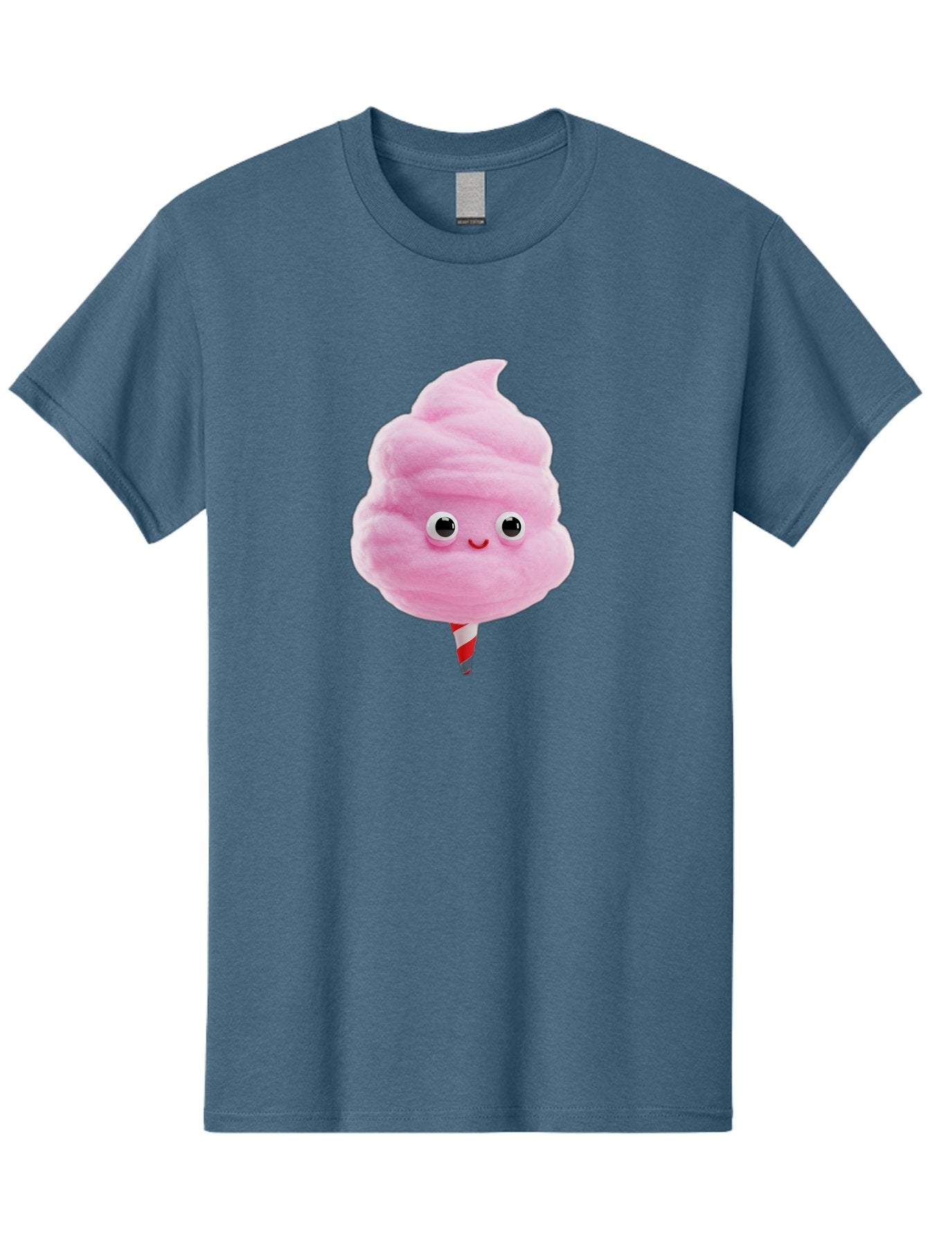 Cotton-Candy-1 Men'S Graphic Tee, 100% Cotton, Comfortable Casual Summer Wear, Machine Washable, Pink Cotton Candy, Fluffy Treat, Cartoon Character, Sweet Delight, Playful Design, Cute Face, Fairground Snack, Fun Food, Children'S Party Favor, Bac902 13