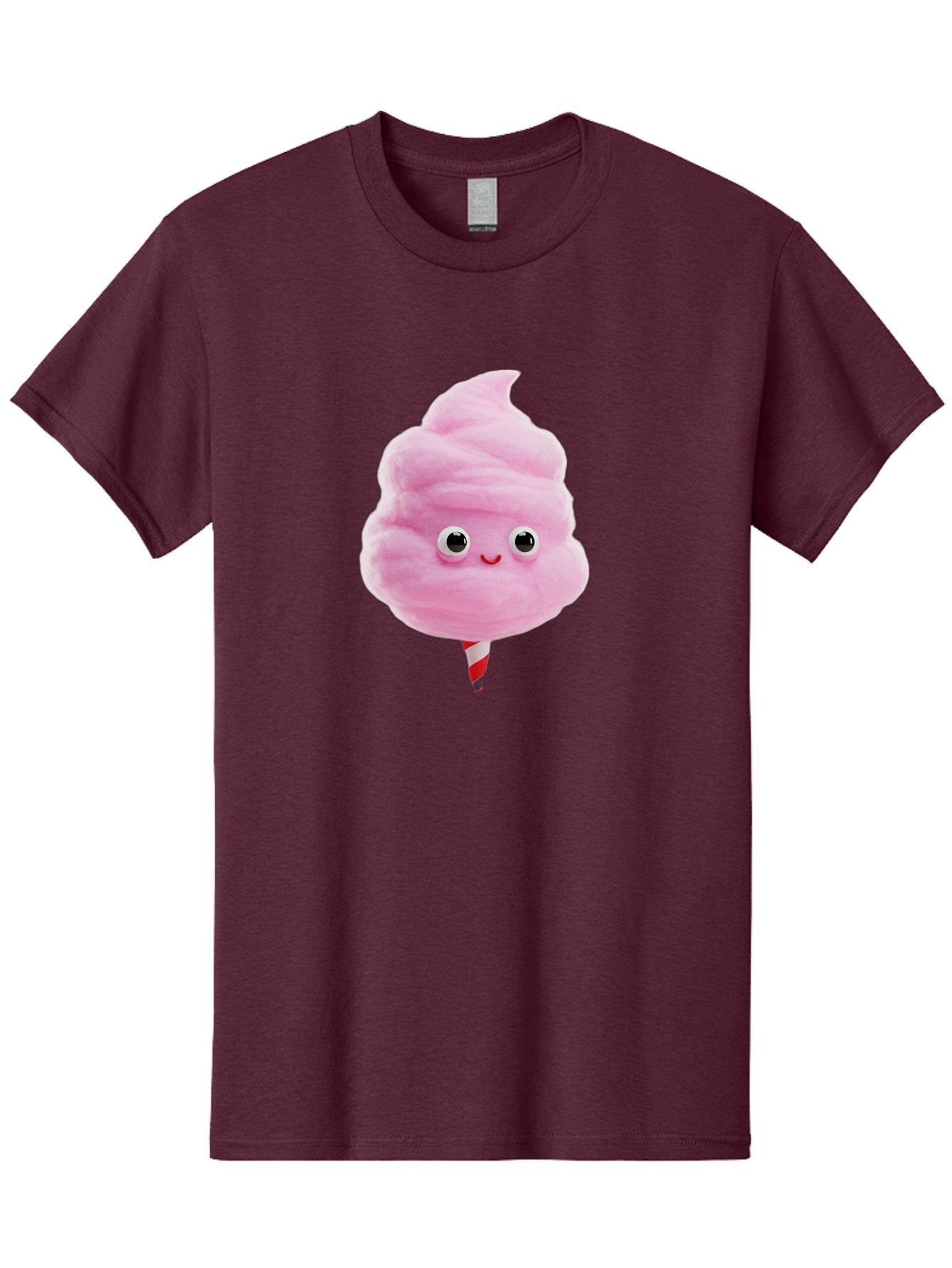 Cotton-Candy-1 Men'S Graphic Tee, 100% Cotton, Comfortable Casual Summer Wear, Machine Washable, Pink Cotton Candy, Fluffy Treat, Cartoon Character, Sweet Delight, Playful Design, Cute Face, Fairground Snack, Fun Food, Children'S Party Favor, Bac902 15