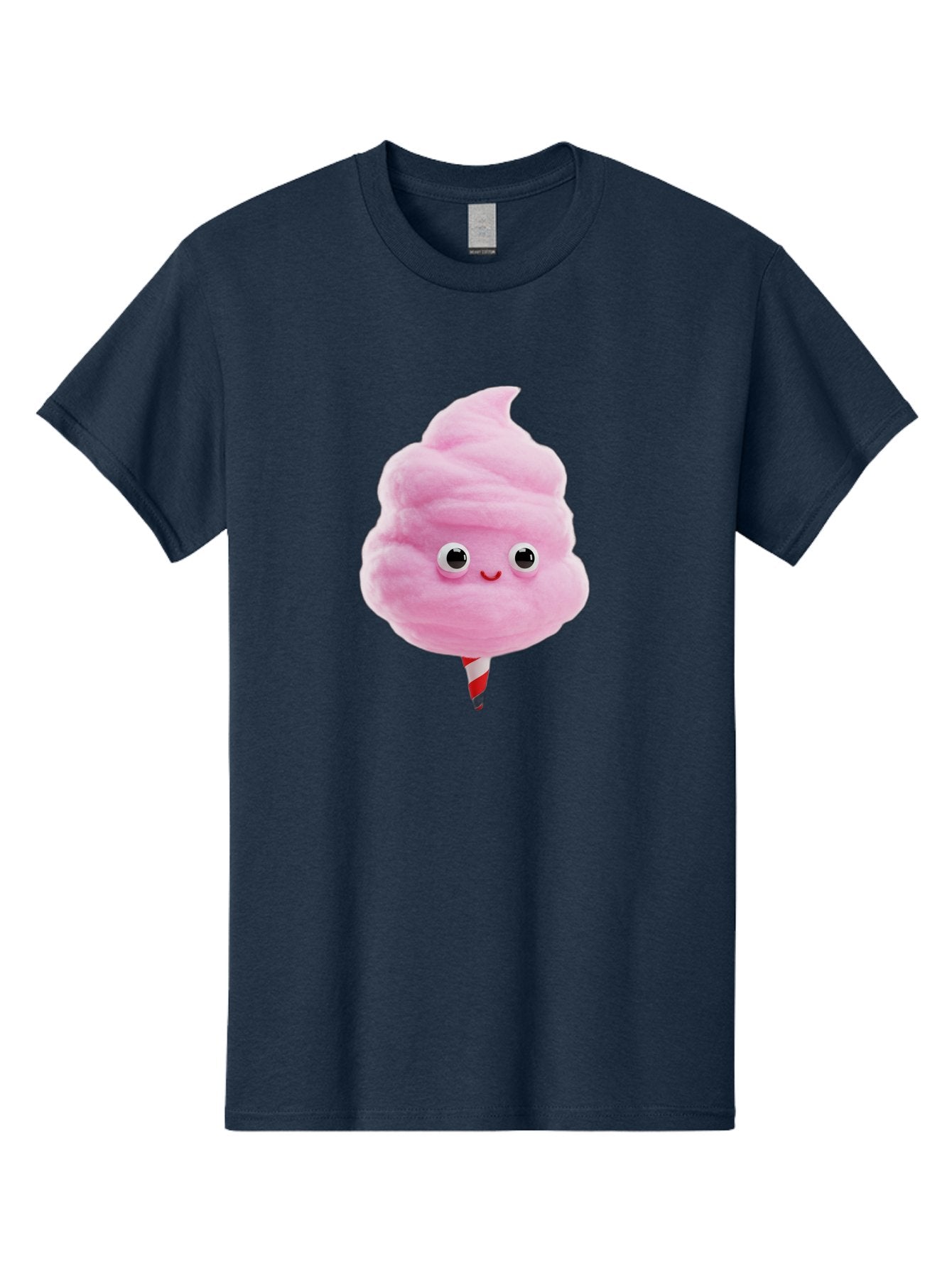 Cotton-Candy-1 Men'S Graphic Tee, 100% Cotton, Comfortable Casual Summer Wear, Machine Washable, Pink Cotton Candy, Fluffy Treat, Cartoon Character, Sweet Delight, Playful Design, Cute Face, Fairground Snack, Fun Food, Children'S Party Favor, Bac902 10