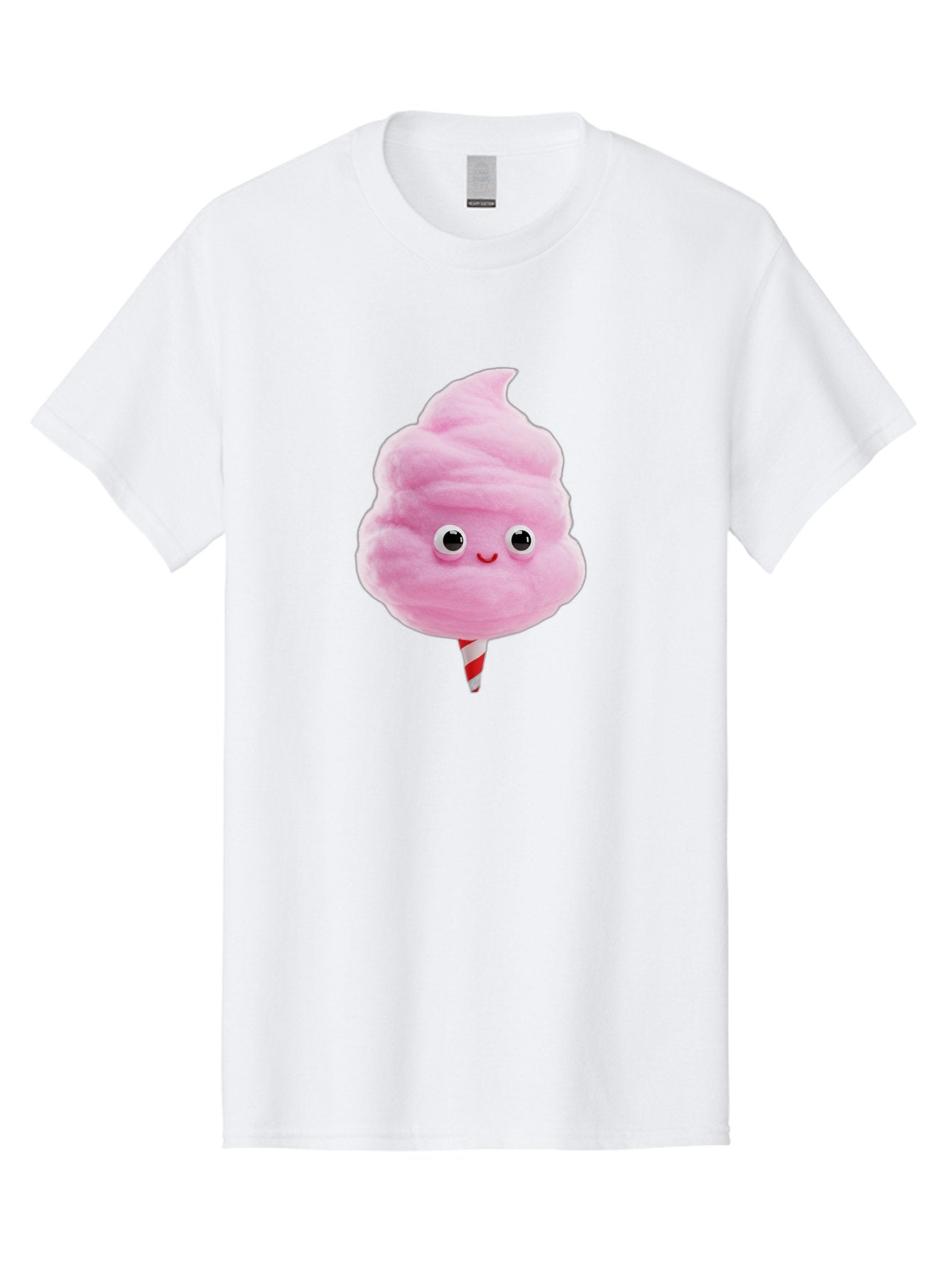 Cotton-Candy-1 Men'S Graphic Tee, 100% Cotton, Comfortable Casual Summer Wear, Machine Washable, Pink Cotton Candy, Fluffy Treat, Cartoon Character, Sweet Delight, Playful Design, Cute Face, Fairground Snack, Fun Food, Children'S Party Favor, Bac902 6