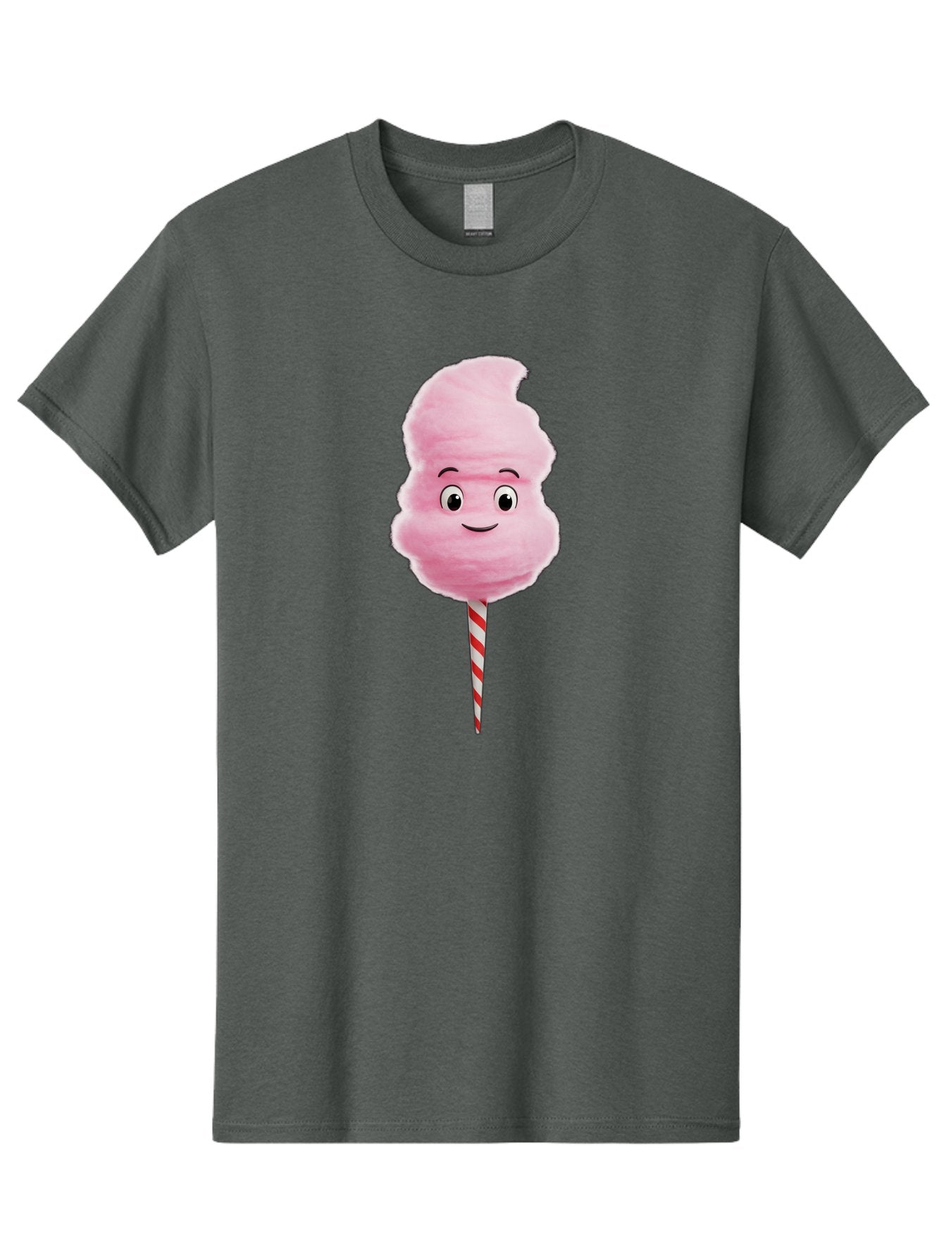 Cotton-Candy-11 Men'S Graphic Tee, 100% Cotton, Comfortable Casual Summer Wear, Machine Washable, Cotton Candy, Sweet Treats, Fluffy Pink Candy, Cartoon Character, Striped Stick, Cartoon Eyes, Smiley Face, Playful Illustration, Bac904 10