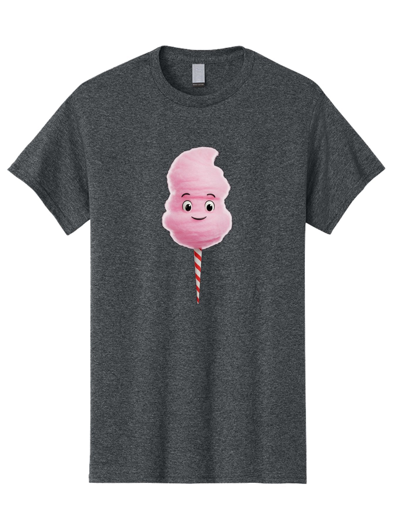 Cotton-Candy-11 Men'S Graphic Tee, 100% Cotton, Comfortable Casual Summer Wear, Machine Washable, Cotton Candy, Sweet Treats, Fluffy Pink Candy, Cartoon Character, Striped Stick, Cartoon Eyes, Smiley Face, Playful Illustration, Bac904 9