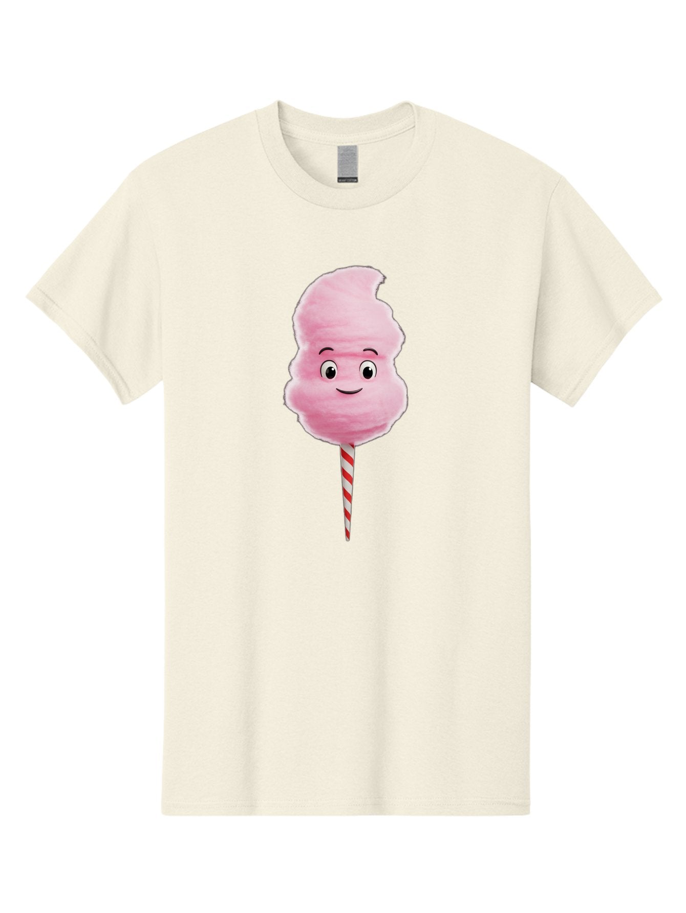 Cotton-Candy-11 Men'S Graphic Tee, 100% Cotton, Comfortable Casual Summer Wear, Machine Washable, Cotton Candy, Sweet Treats, Fluffy Pink Candy, Cartoon Character, Striped Stick, Cartoon Eyes, Smiley Face, Playful Illustration, Bac904 11
