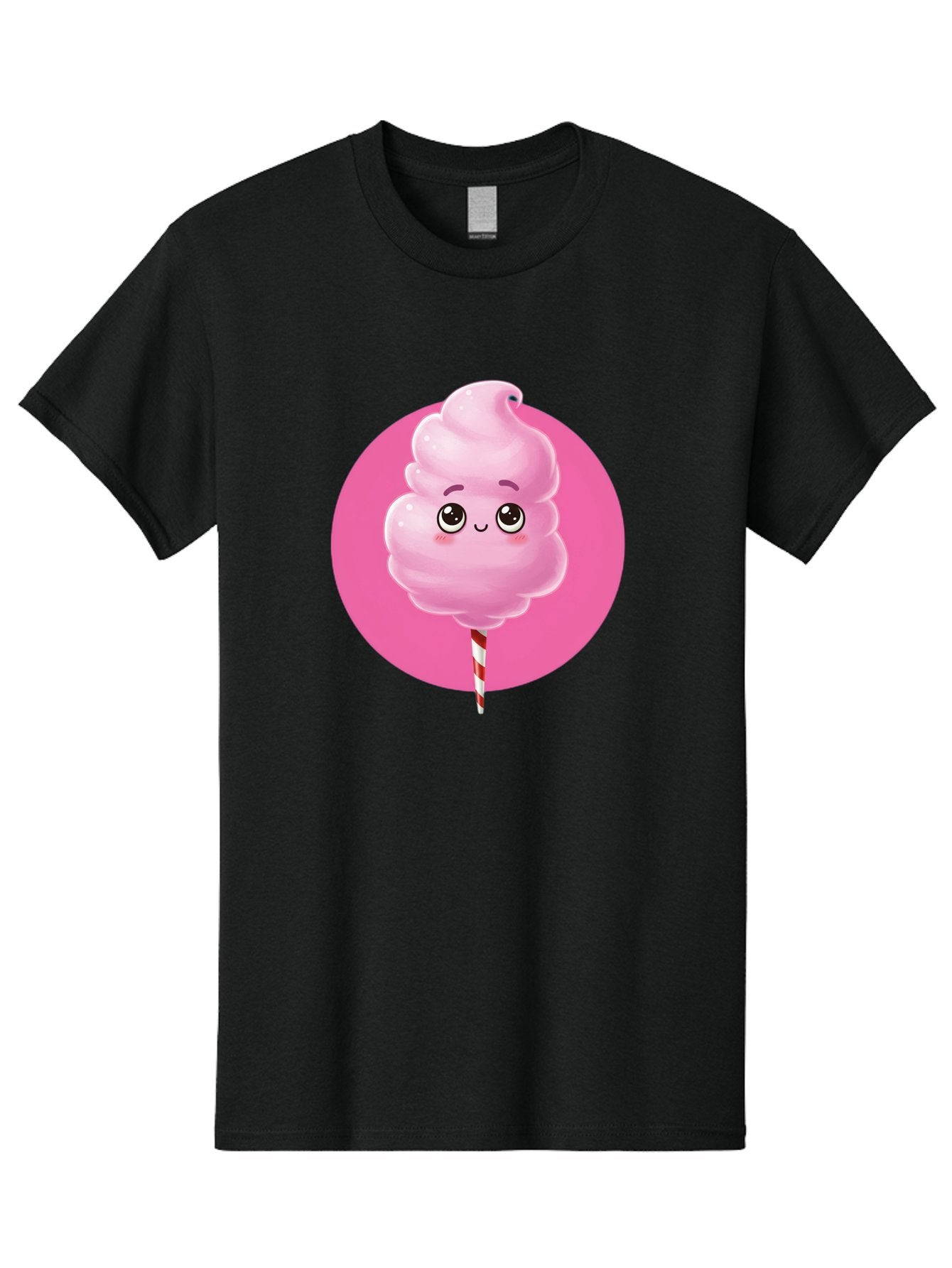 Cotton-Candy-2 Men'S Graphic Tee, 100% Cotton, Comfortable Casual Summer Wear, Machine Washable, Pink Cotton Candy, Sweet Treat, Cartoon Character, Fluffy Candy, Cotton Candy Illustration, Pink Candy, Cute Cartoon, Cartoon Snack, Fun Food, Bac910 7