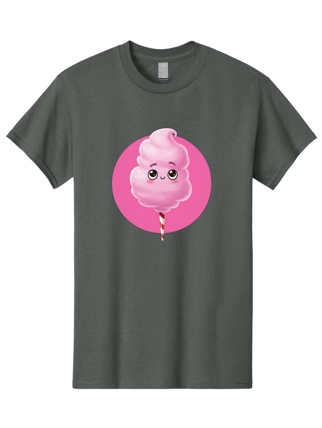 Cotton-Candy-2 Men'S Graphic Tee, 100% Cotton, Comfortable Casual Summer Wear, Machine Washable, Pink Cotton Candy, Sweet Treat, Cartoon Character, Fluffy Candy, Cotton Candy Illustration, Pink Candy, Cute Cartoon, Cartoon Snack, Fun Food, Bac910 5
