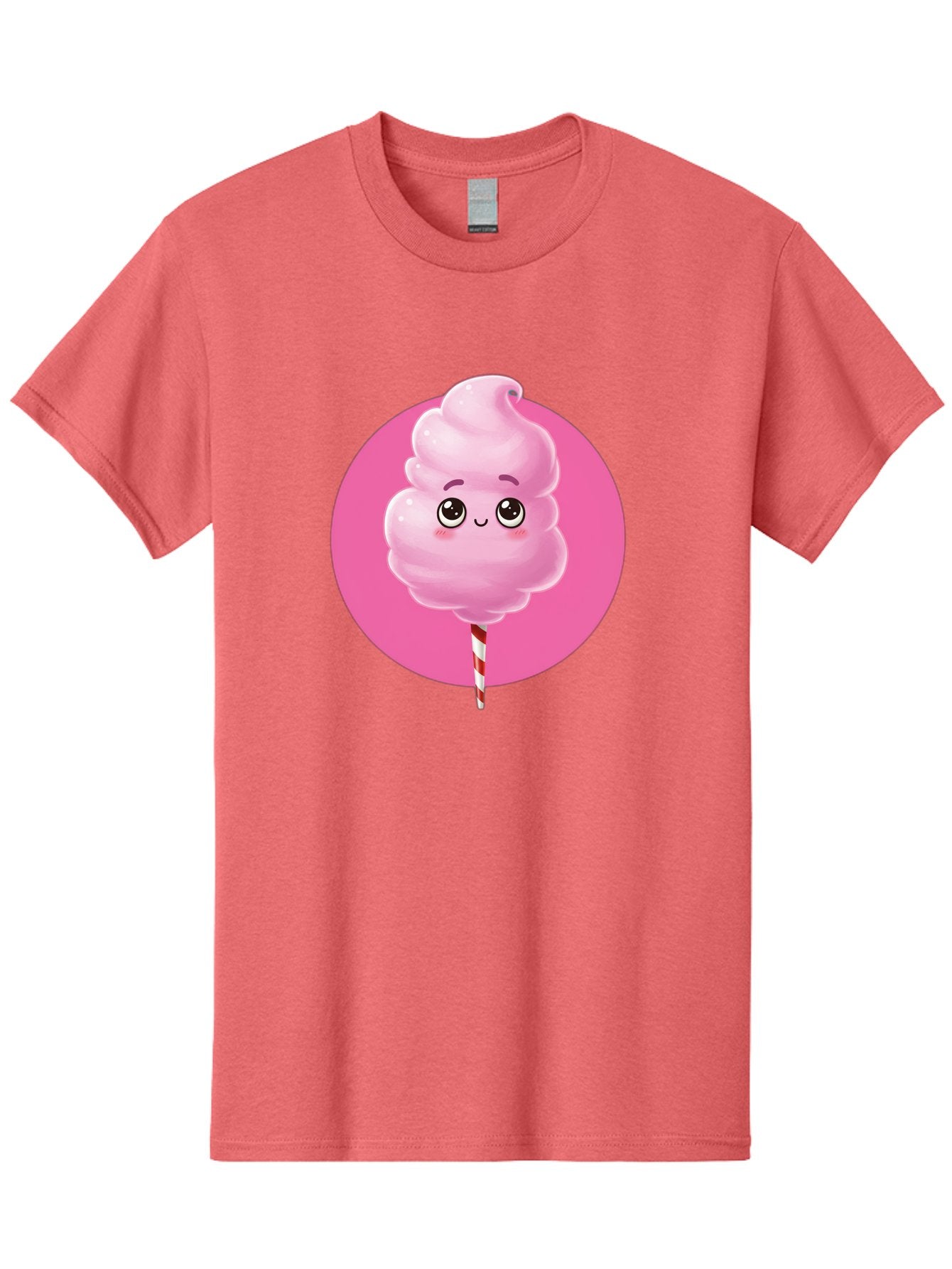 Cotton-Candy-2 Men'S Graphic Tee, 100% Cotton, Comfortable Casual Summer Wear, Machine Washable, Pink Cotton Candy, Sweet Treat, Cartoon Character, Fluffy Candy, Cotton Candy Illustration, Pink Candy, Cute Cartoon, Cartoon Snack, Fun Food, Bac910 13